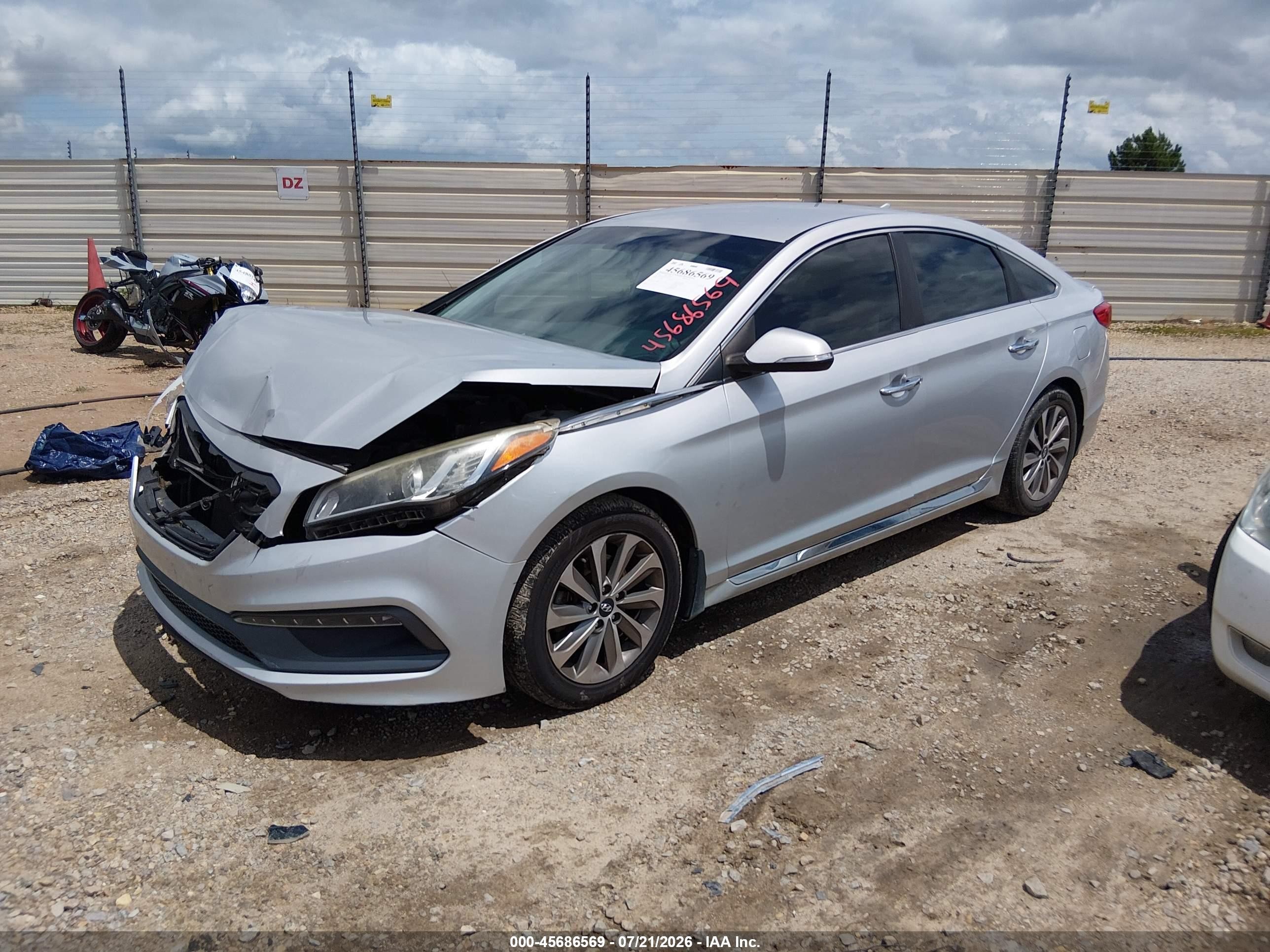 2015 Hyundai Sonata Sport Silver vin: 5NPE34AF5FH161334