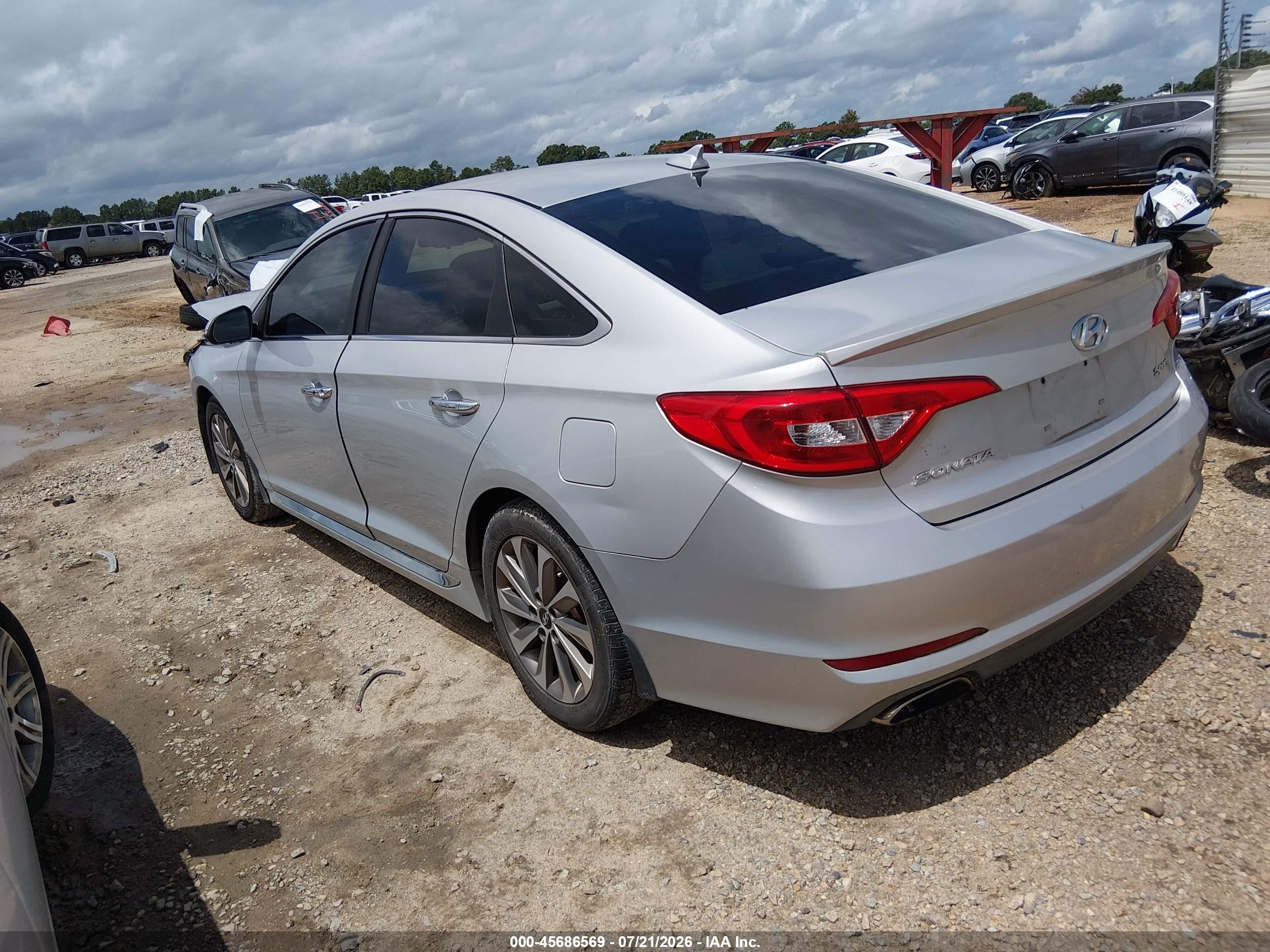 2015 Hyundai Sonata Sport Silver vin: 5NPE34AF5FH161334