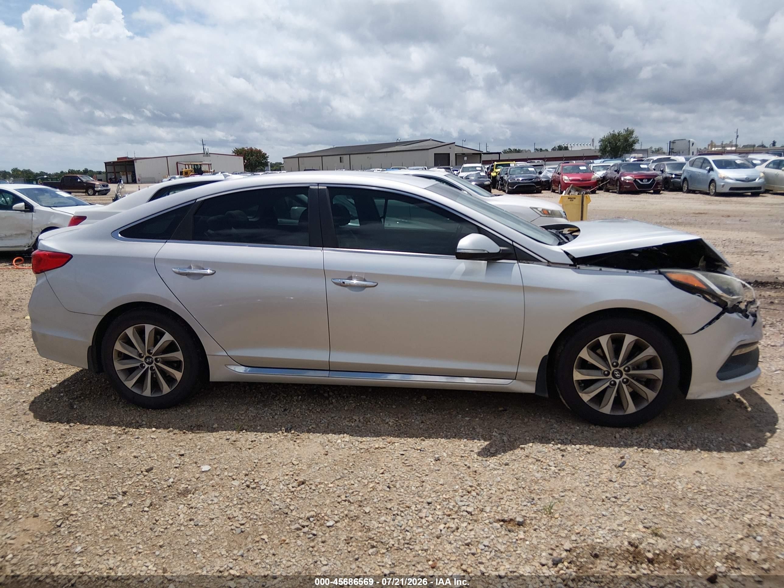 2015 Hyundai Sonata Sport Silver vin: 5NPE34AF5FH161334