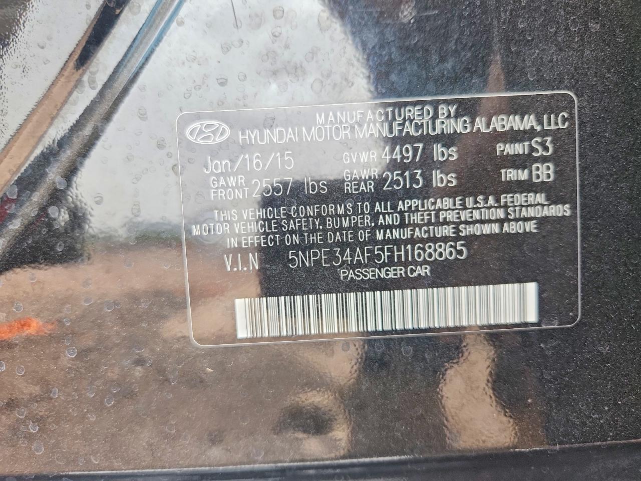 2015 Hyundai Sonata Limited Black vin: 5NPE34AF5FH168865
