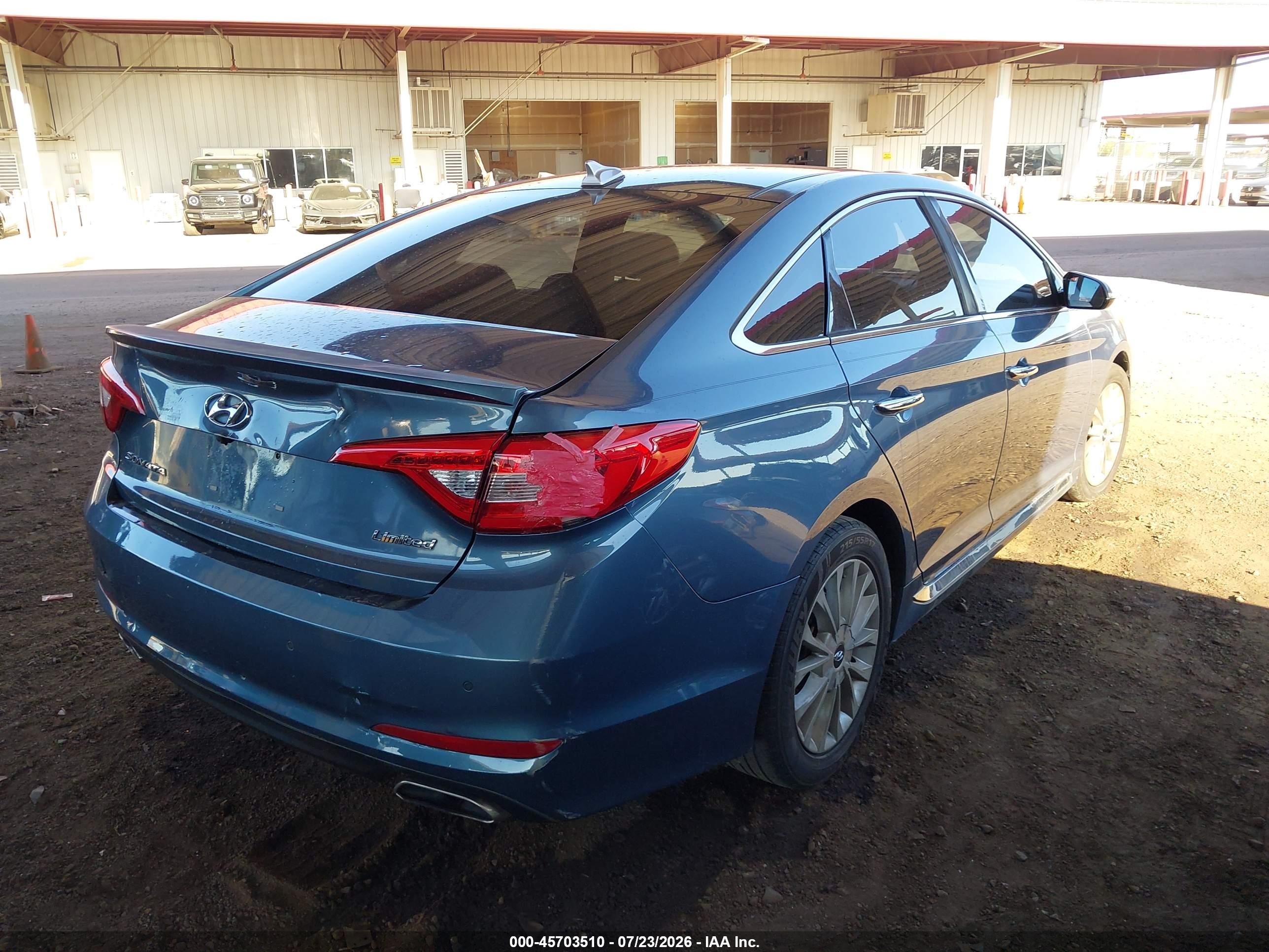 2015 Hyundai Sonata Limited Blue vin: 5NPE34AF5FH169644