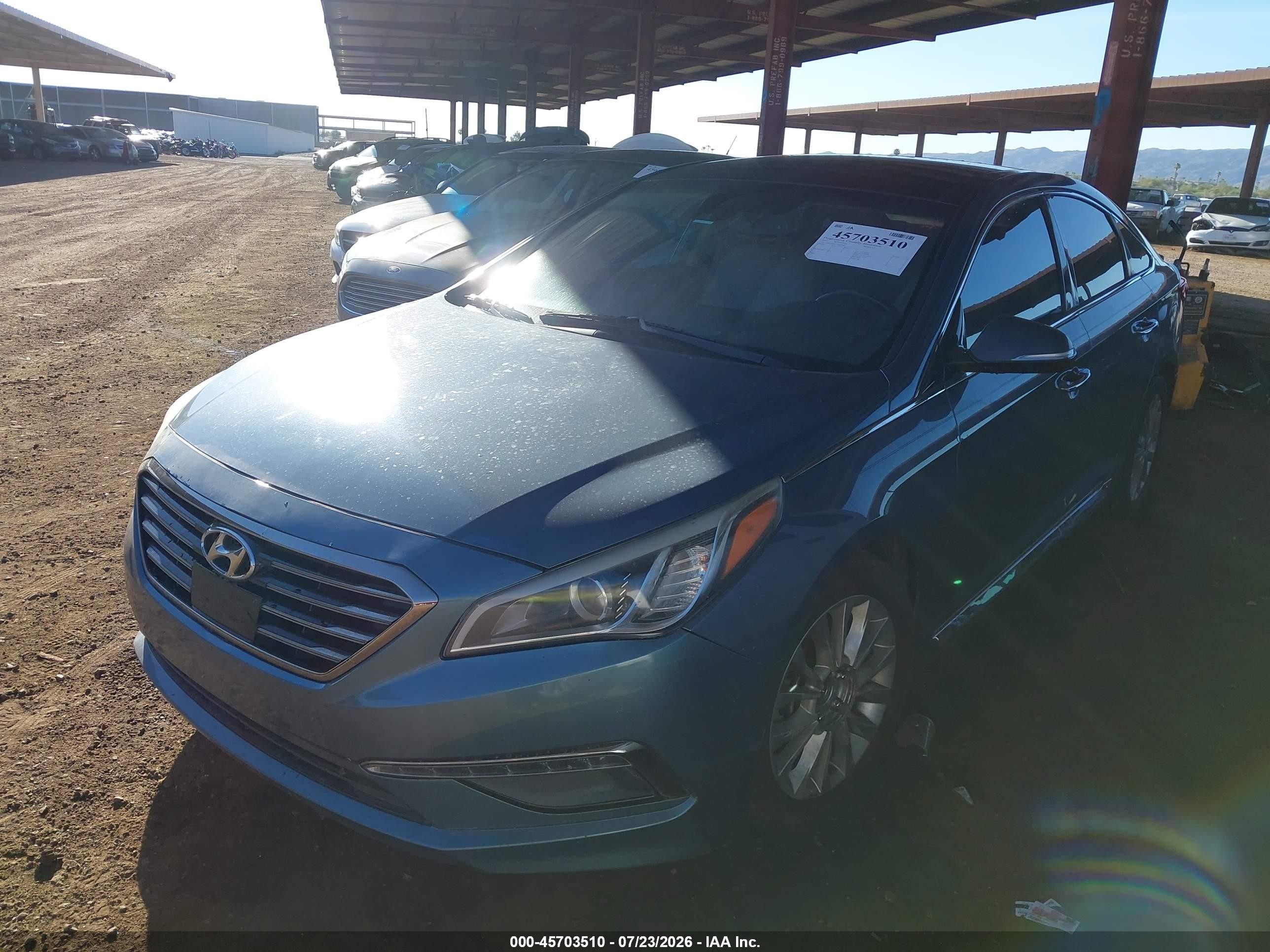 2015 Hyundai Sonata Limited Blue vin: 5NPE34AF5FH169644