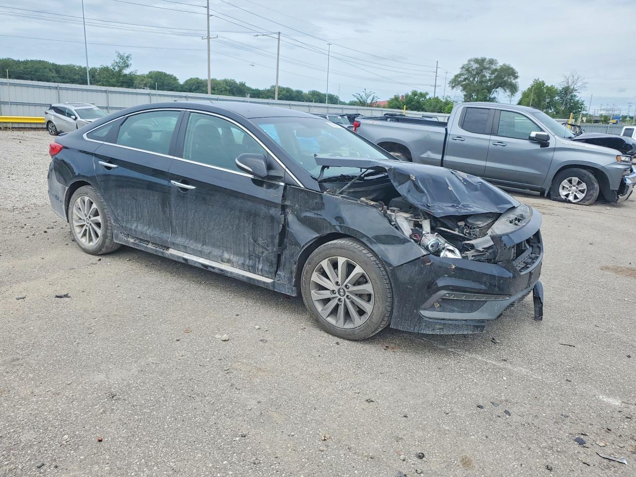 2015 Hyundai Sonata Sport Черный vin: 5NPE34AF5FH174472