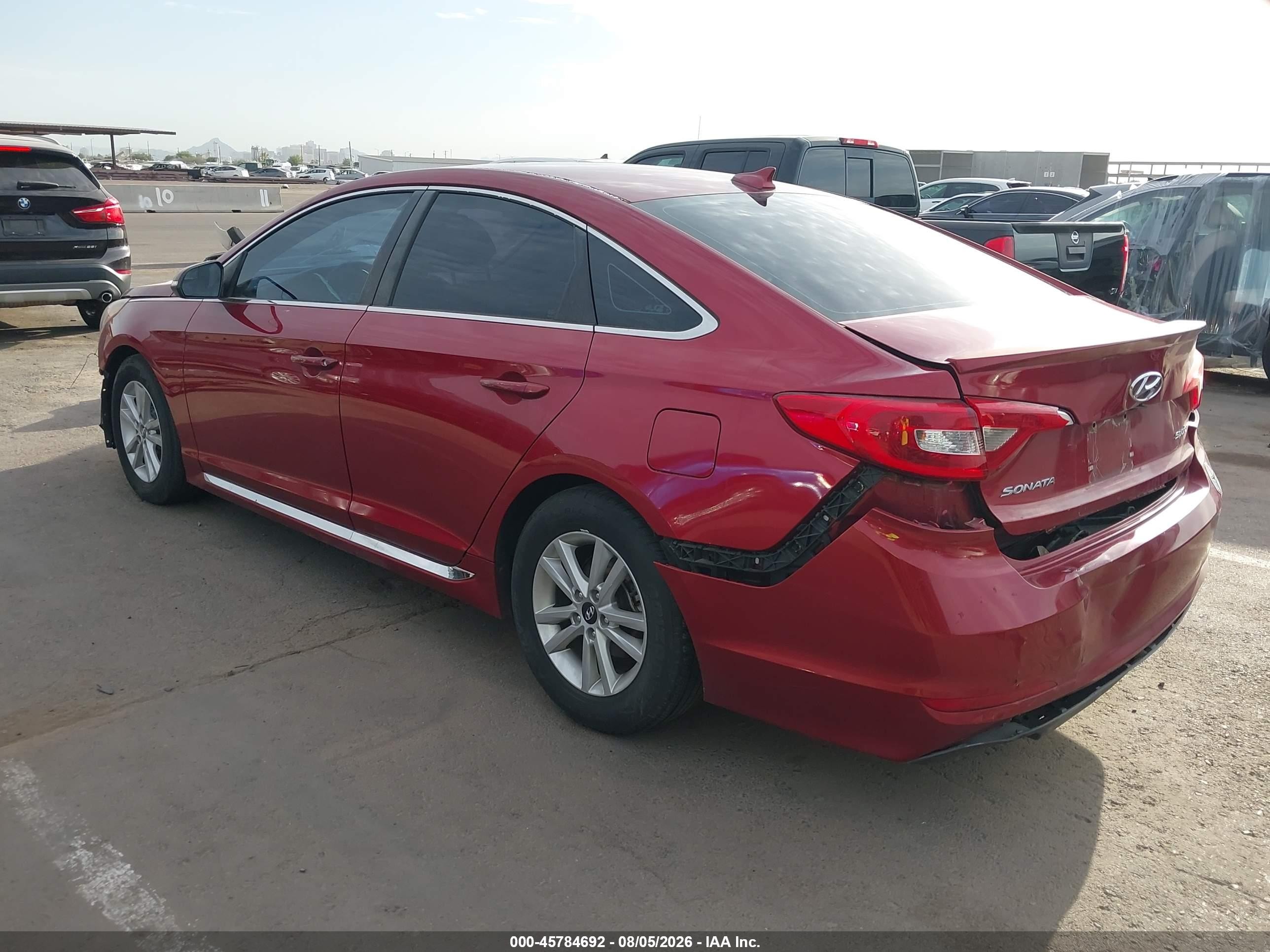 2015 Hyundai Sonata Sport Красный vin: 5NPE34AF5FH196715