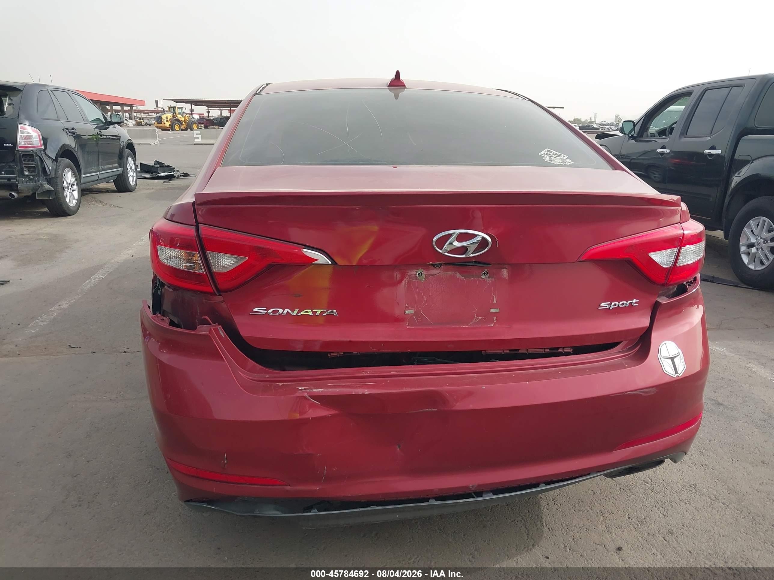 2015 Hyundai Sonata Sport Красный vin: 5NPE34AF5FH196715
