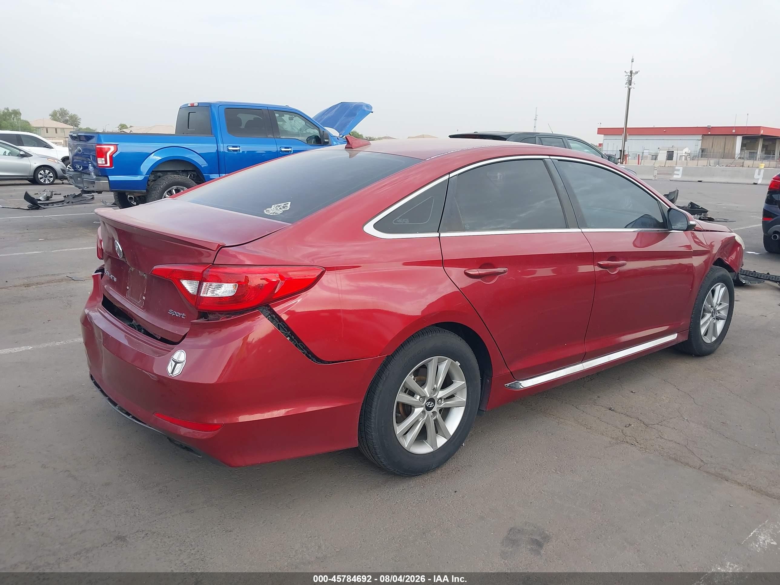 2015 Hyundai Sonata Sport Красный vin: 5NPE34AF5FH196715