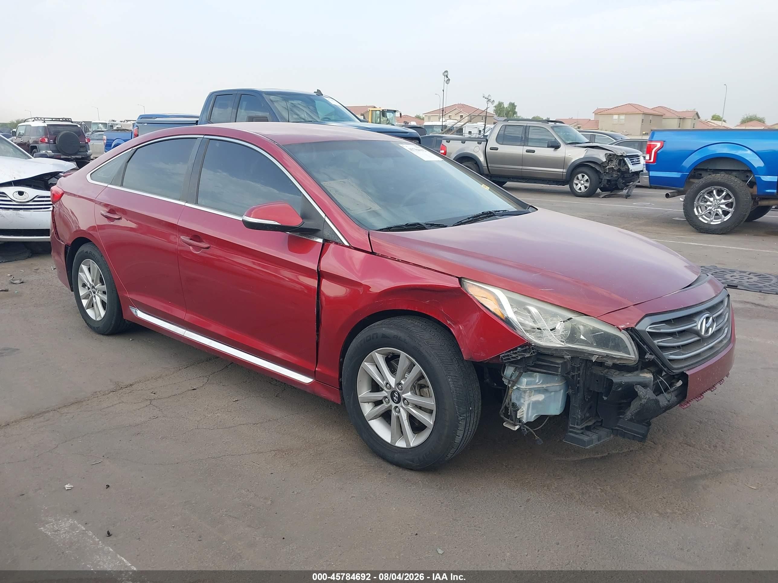 2015 Hyundai Sonata Sport Красный vin: 5NPE34AF5FH196715