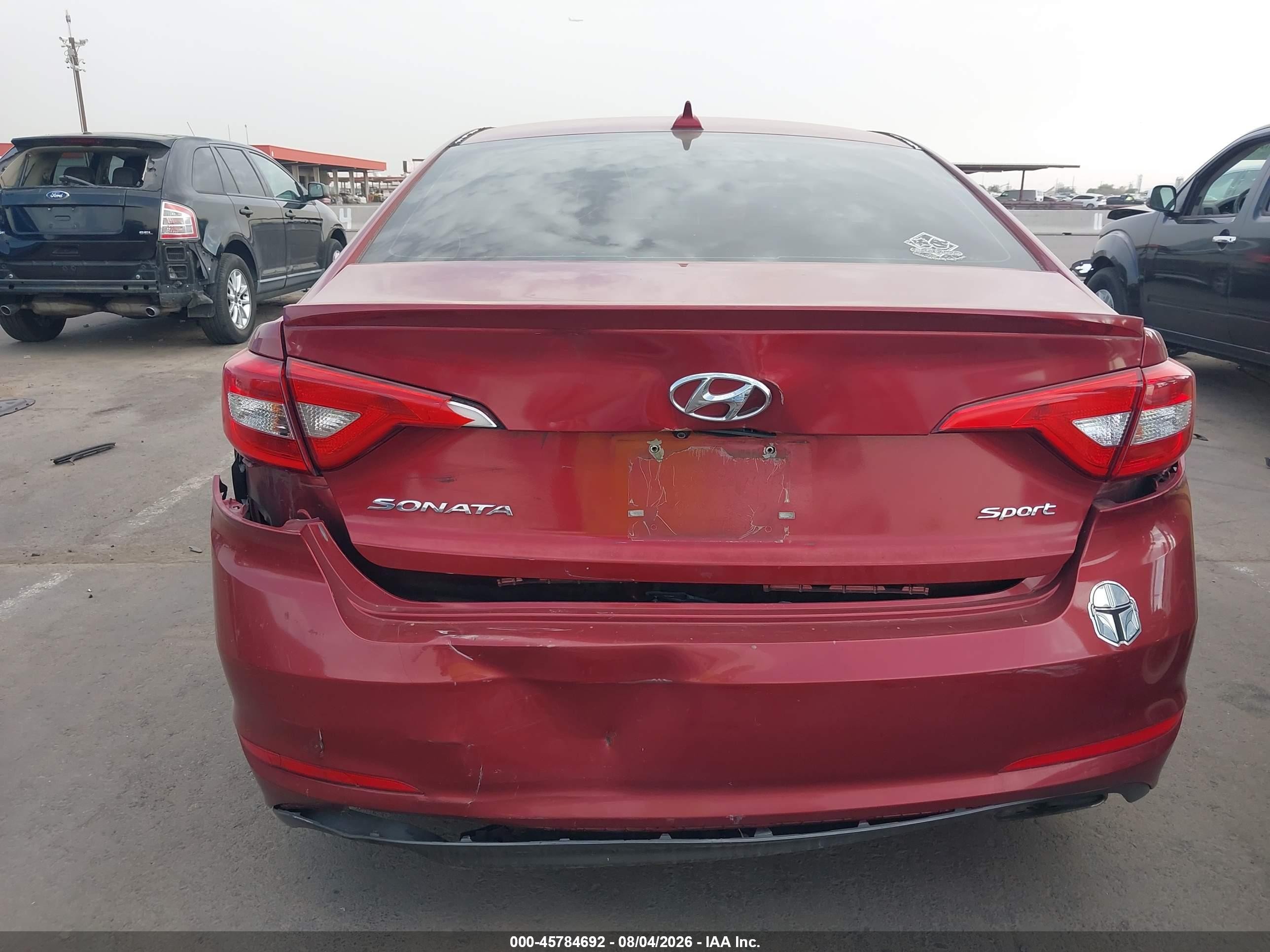 2015 Hyundai Sonata Sport Красный vin: 5NPE34AF5FH196715
