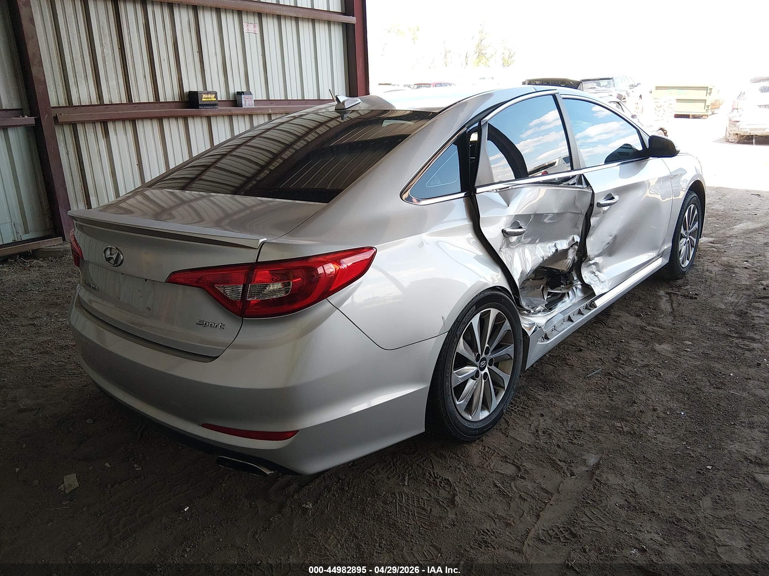 2015 Hyundai Sonata Sport Silver vin: 5NPE34AF5FH232578