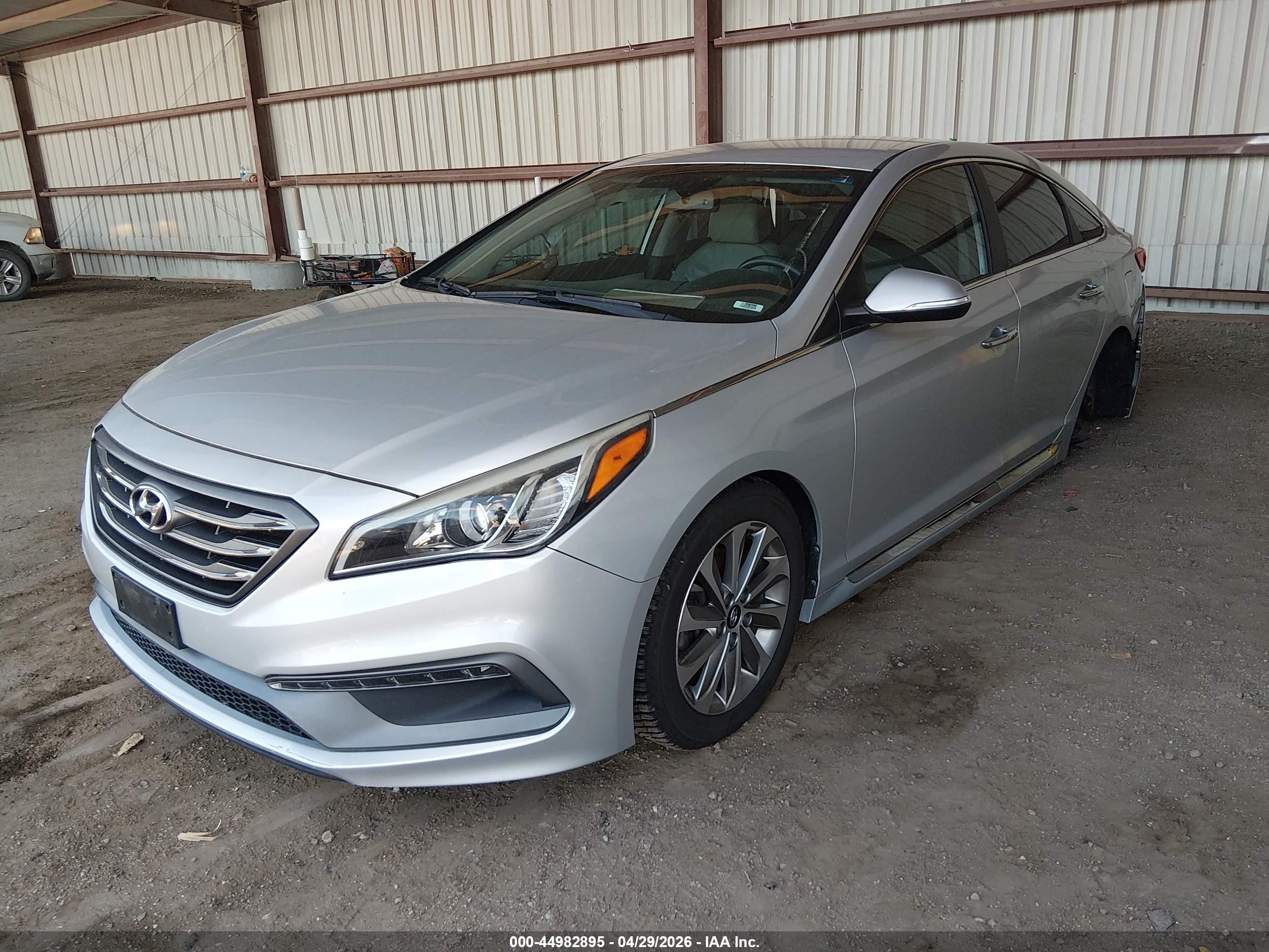 2015 Hyundai Sonata Sport Silver vin: 5NPE34AF5FH232578