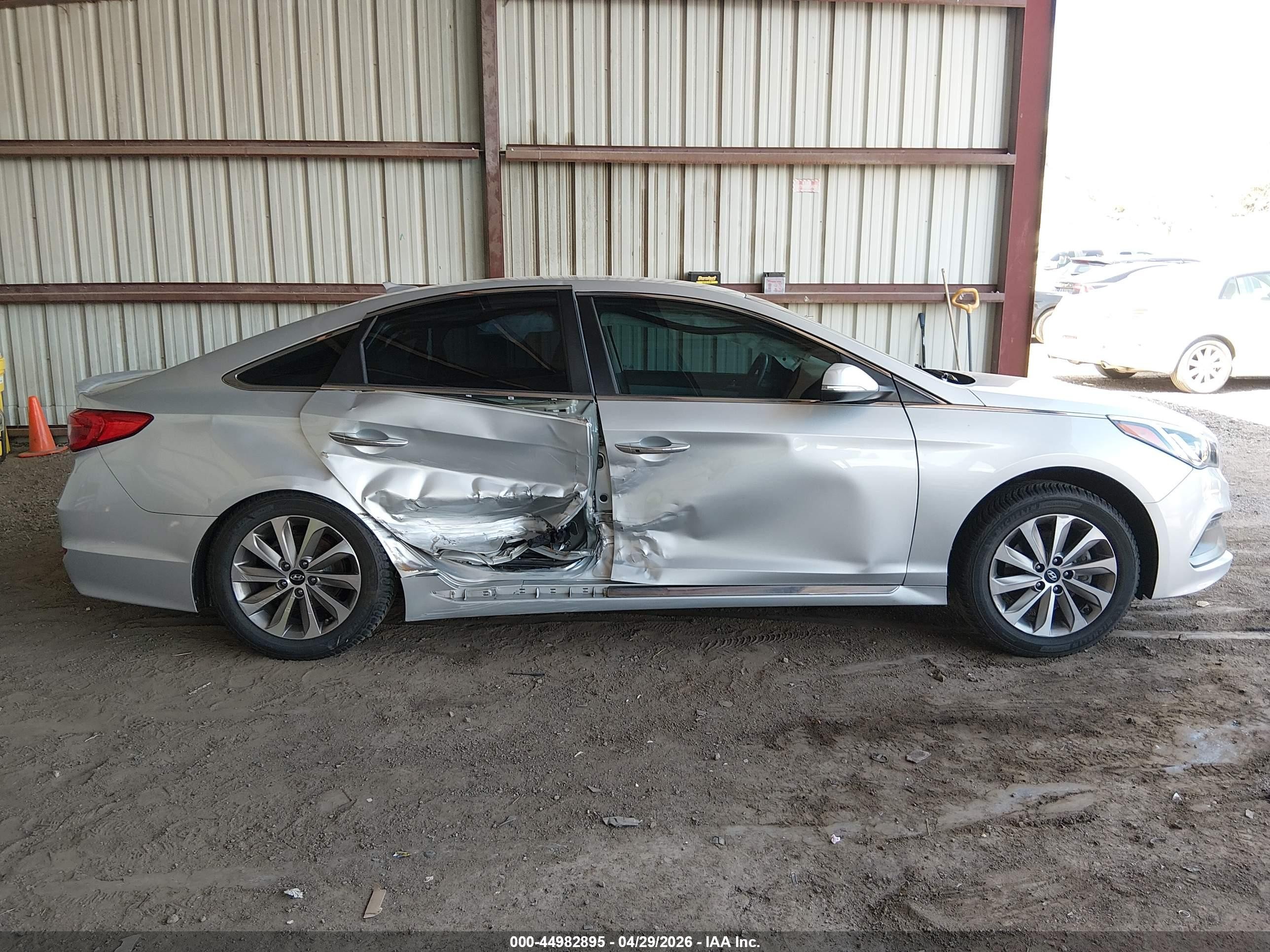 2015 Hyundai Sonata Sport Silver vin: 5NPE34AF5FH232578