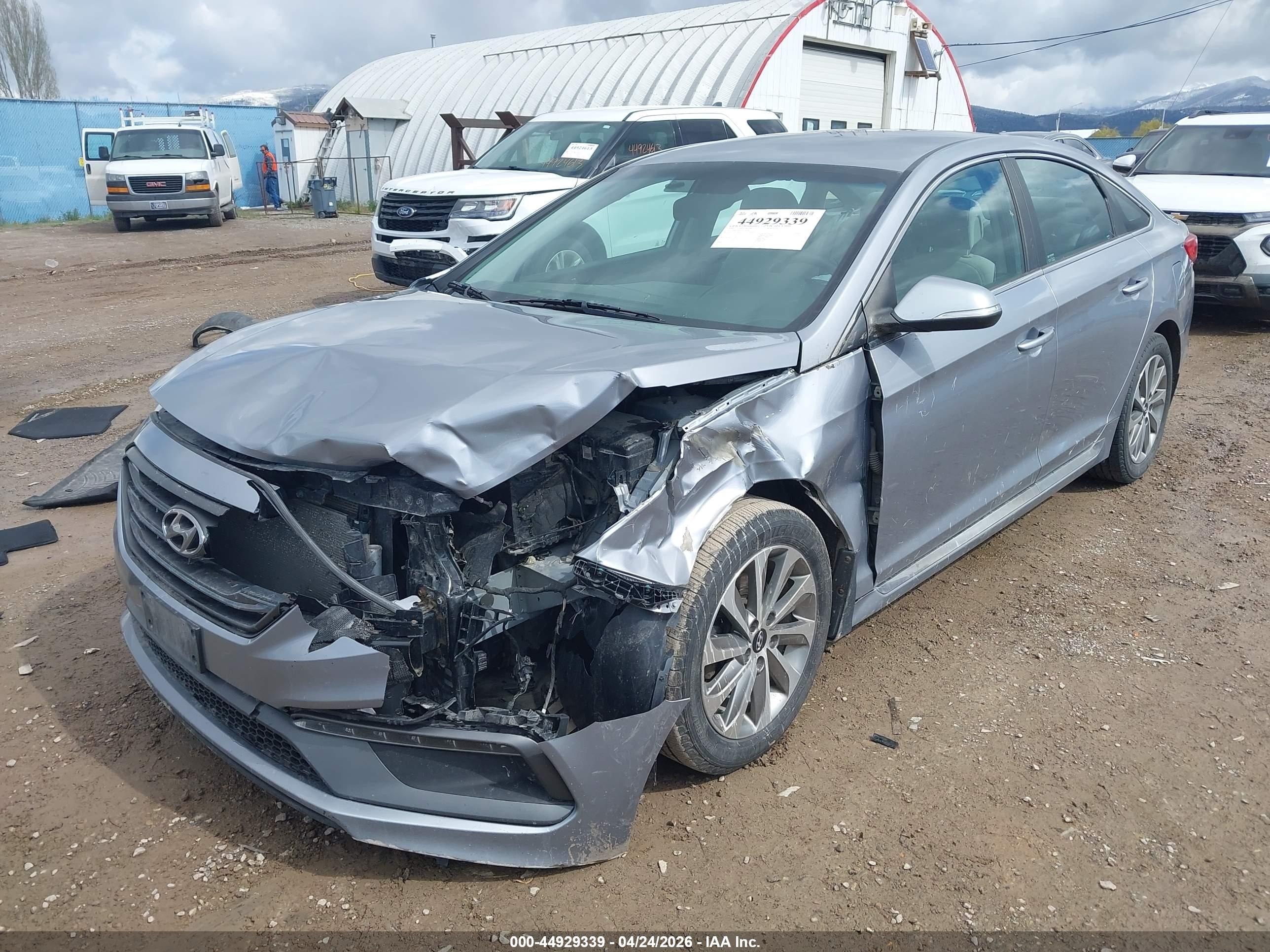 2016 Hyundai Sonata Sport Серебряный vin: 5NPE34AF5GH341981