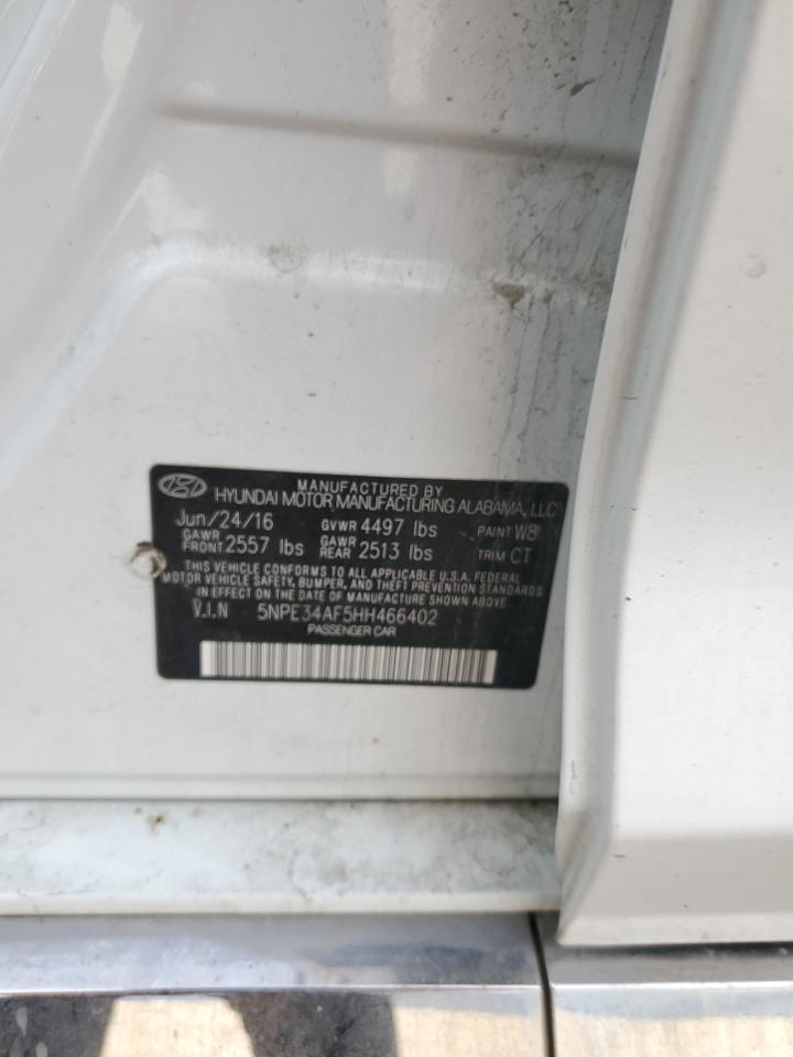 2017 Hyundai Sonata Sport Белый vin: 5NPE34AF5HH466402