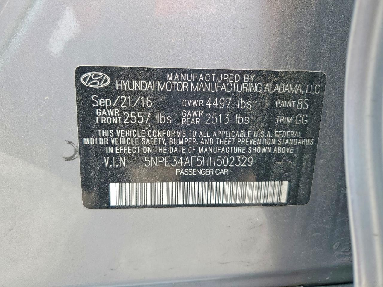 2017 Hyundai Sonata Sport Серебряный vin: 5NPE34AF5HH502329