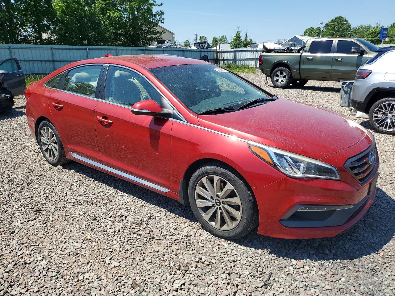 2017 Hyundai Sonata Sport Red vin: 5NPE34AF5HH543950