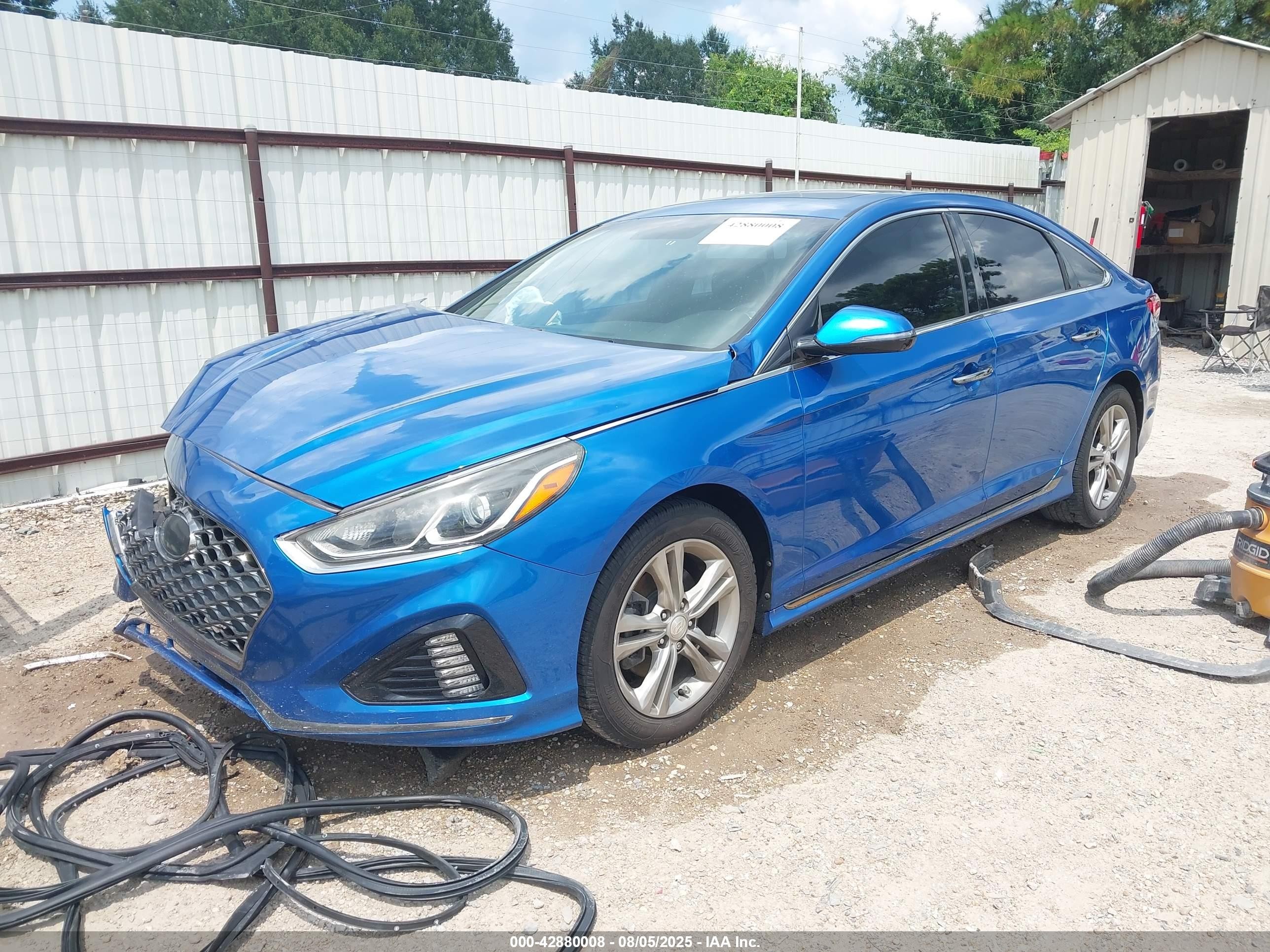 2018 Hyundai Sonata Sport Синий vin: 5NPE34AF5JH642418