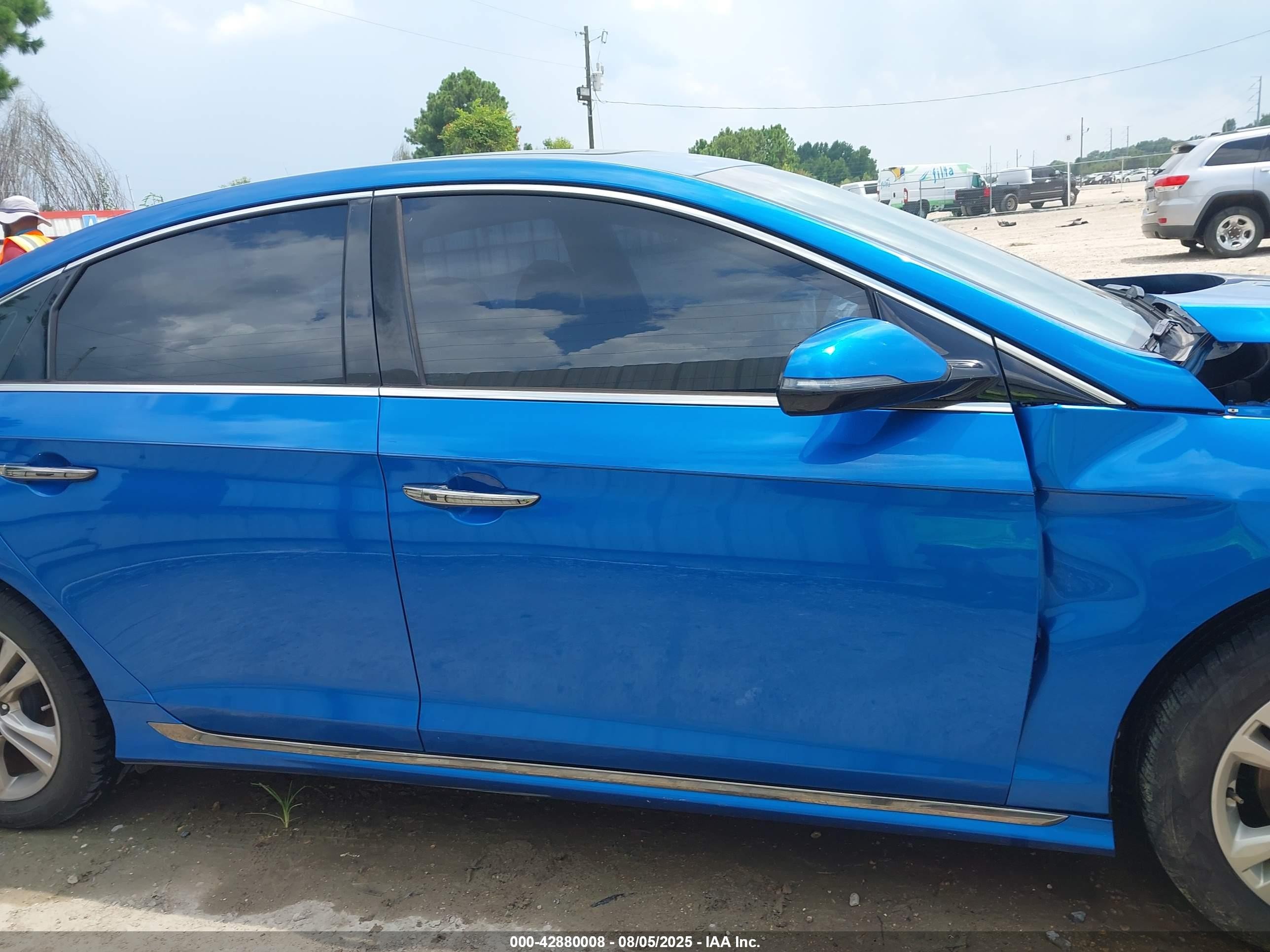 2018 Hyundai Sonata Sport Синий vin: 5NPE34AF5JH642418