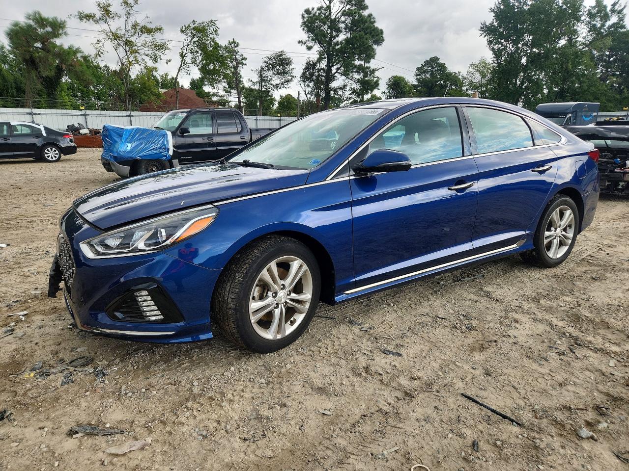 2019 Hyundai Sonata Sport Синий vin: 5NPE34AF5KH735084