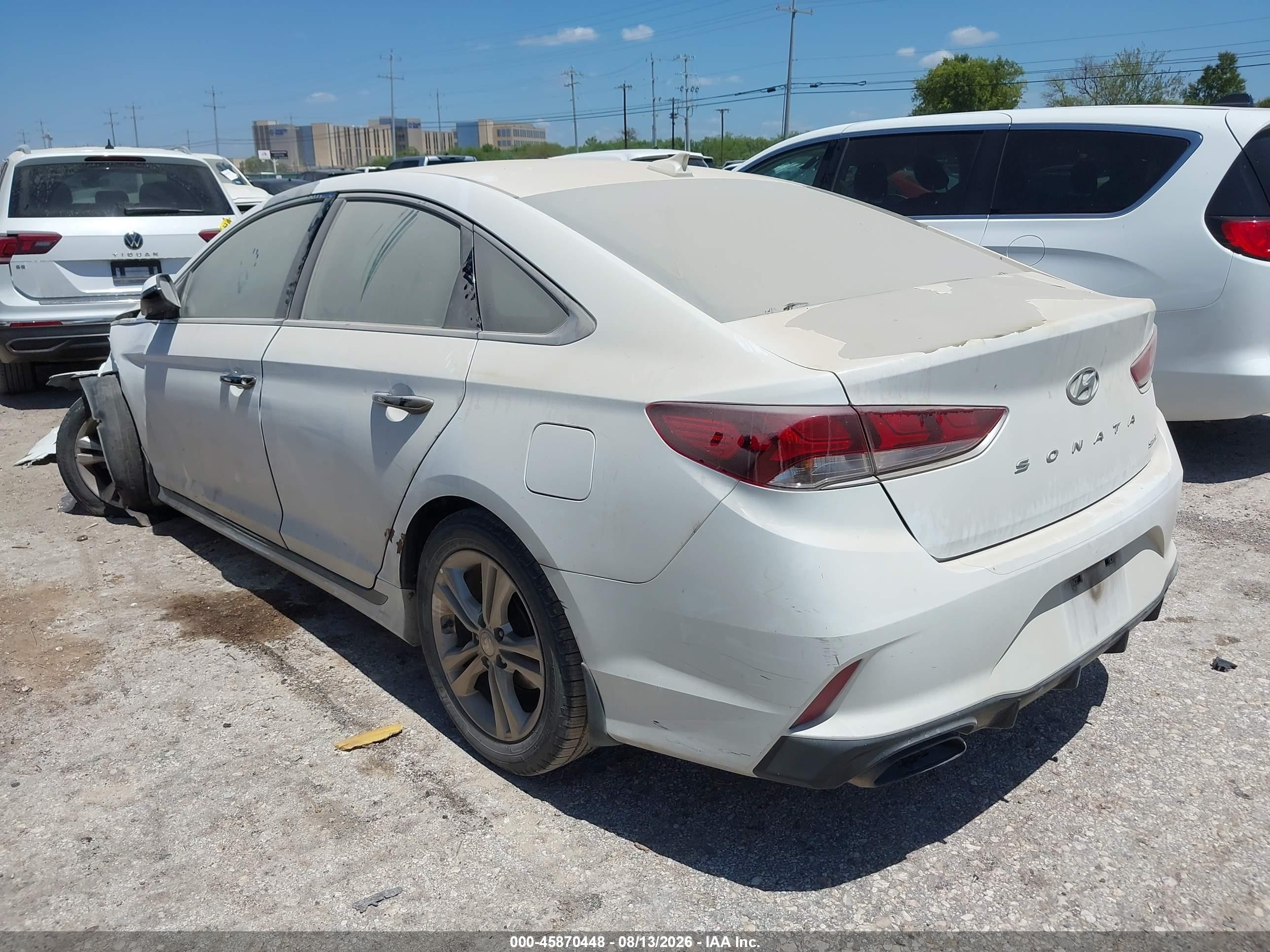 2019 Hyundai Sonata Sport White vin: 5NPE34AF5KH772782