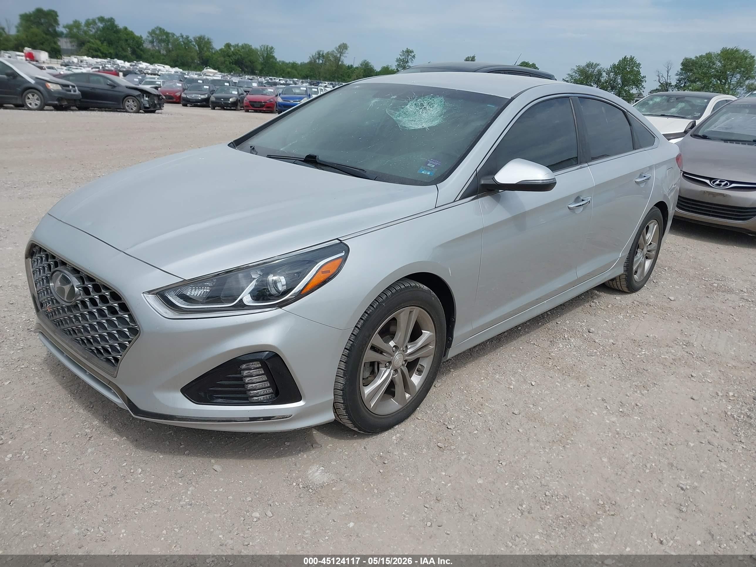 2019 Hyundai Sonata Sel Серебряный vin: 5NPE34AF5KH821754