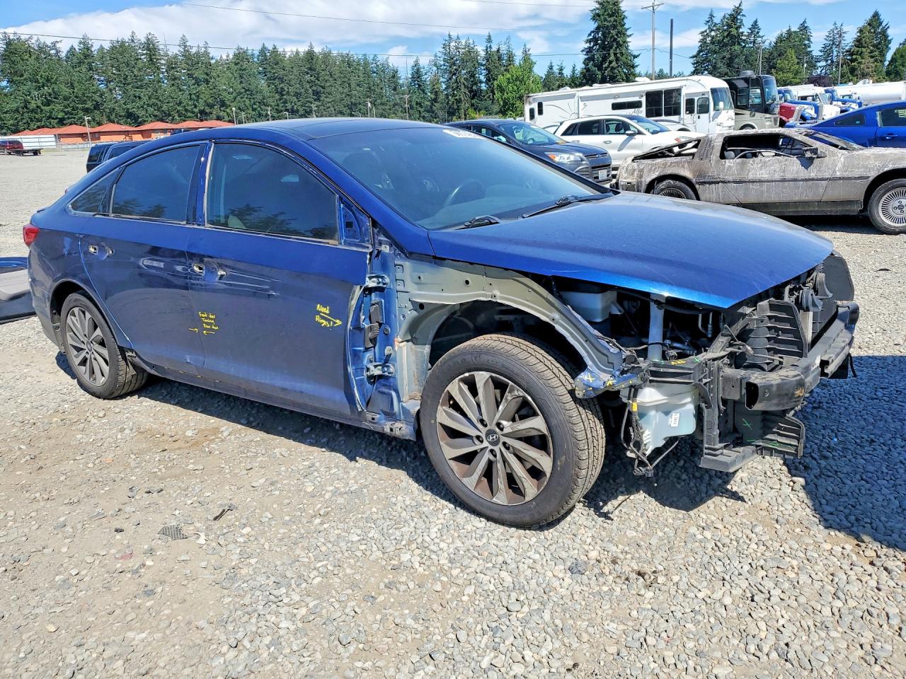 2015 Hyundai Sonata Limited Blue vin: 5NPE34AF6FH014701