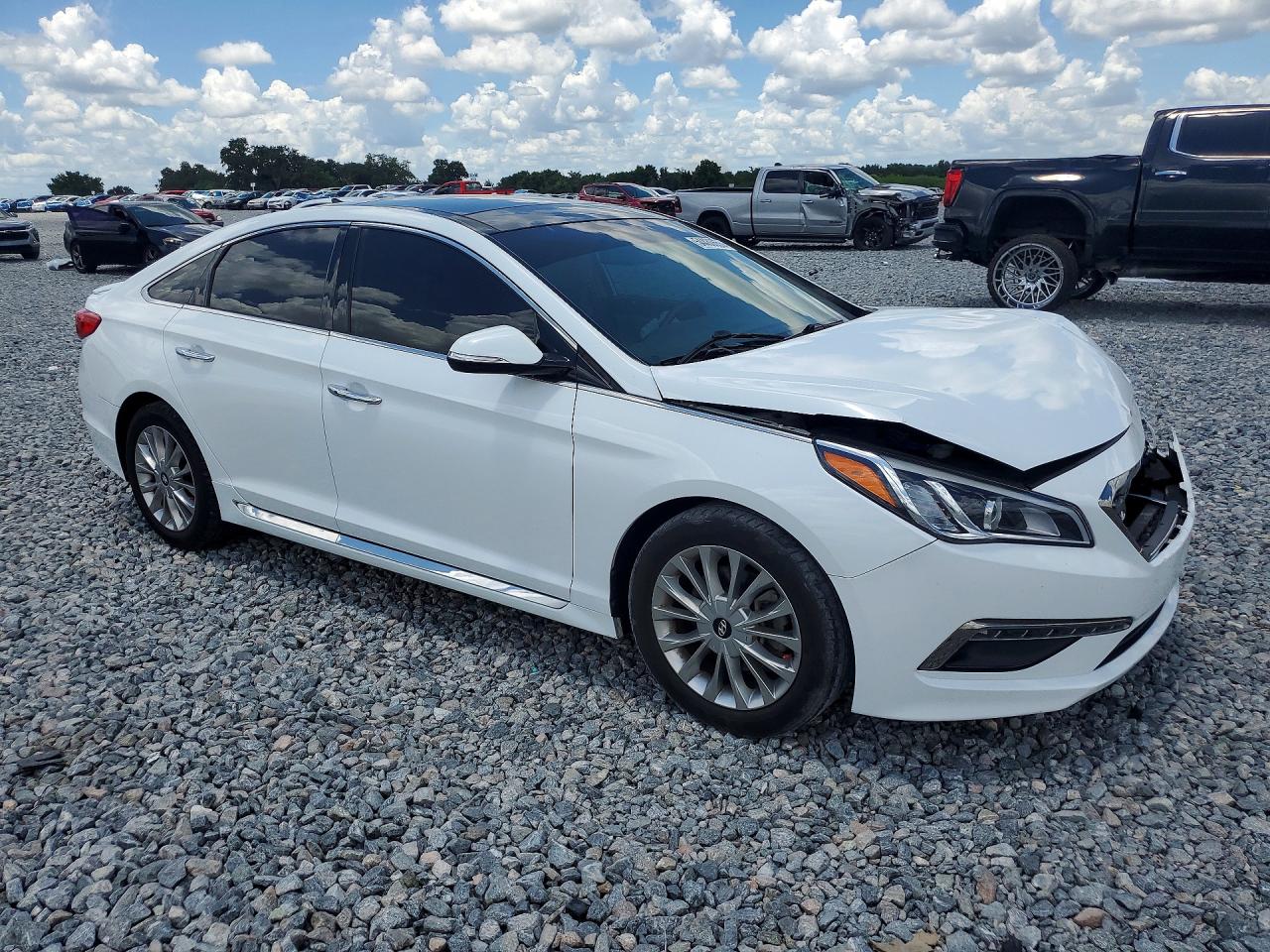 2015 Hyundai Sonata Limited White vin: 5NPE34AF6FH016853