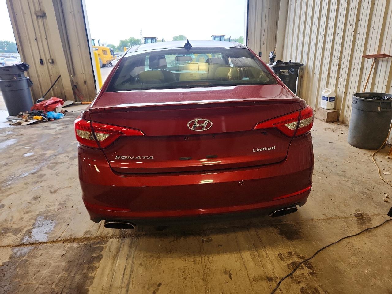 2015 Hyundai Sonata Limited Red vin: 5NPE34AF6FH018991