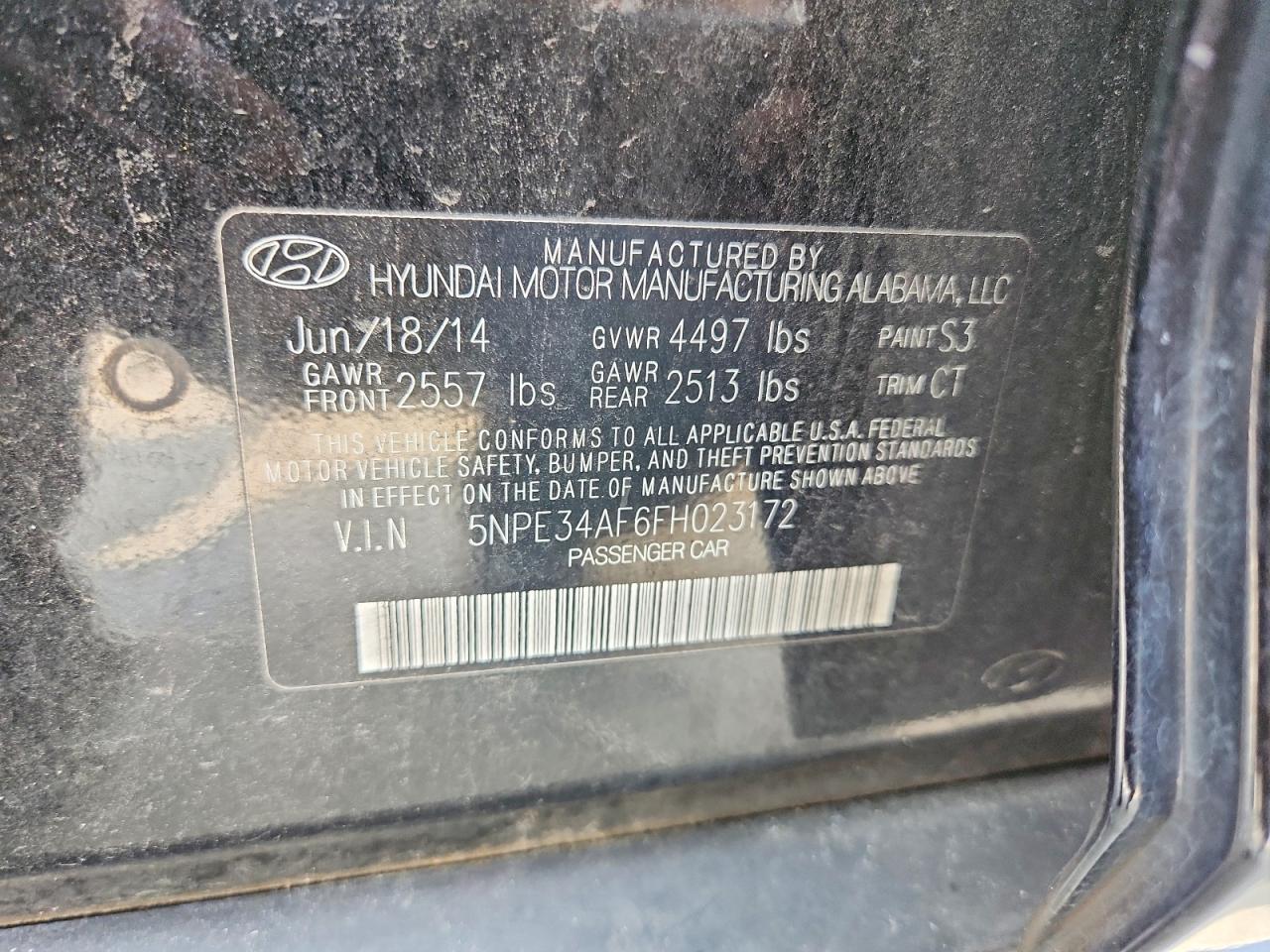 2015 Hyundai Sonata Limited Black vin: 5NPE34AF6FH023172
