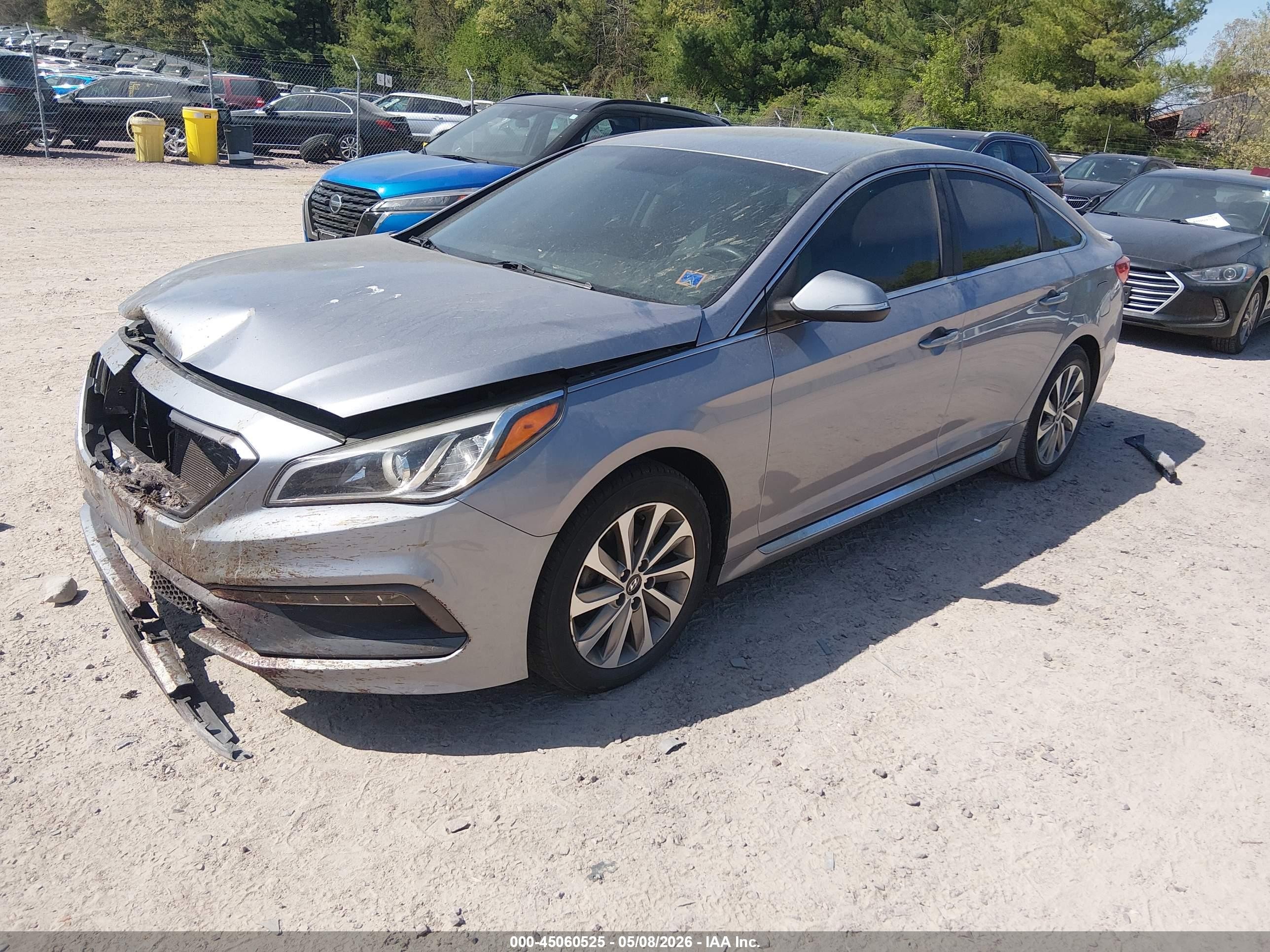 2015 Hyundai Sonata Sport Silver vin: 5NPE34AF6FH023771
