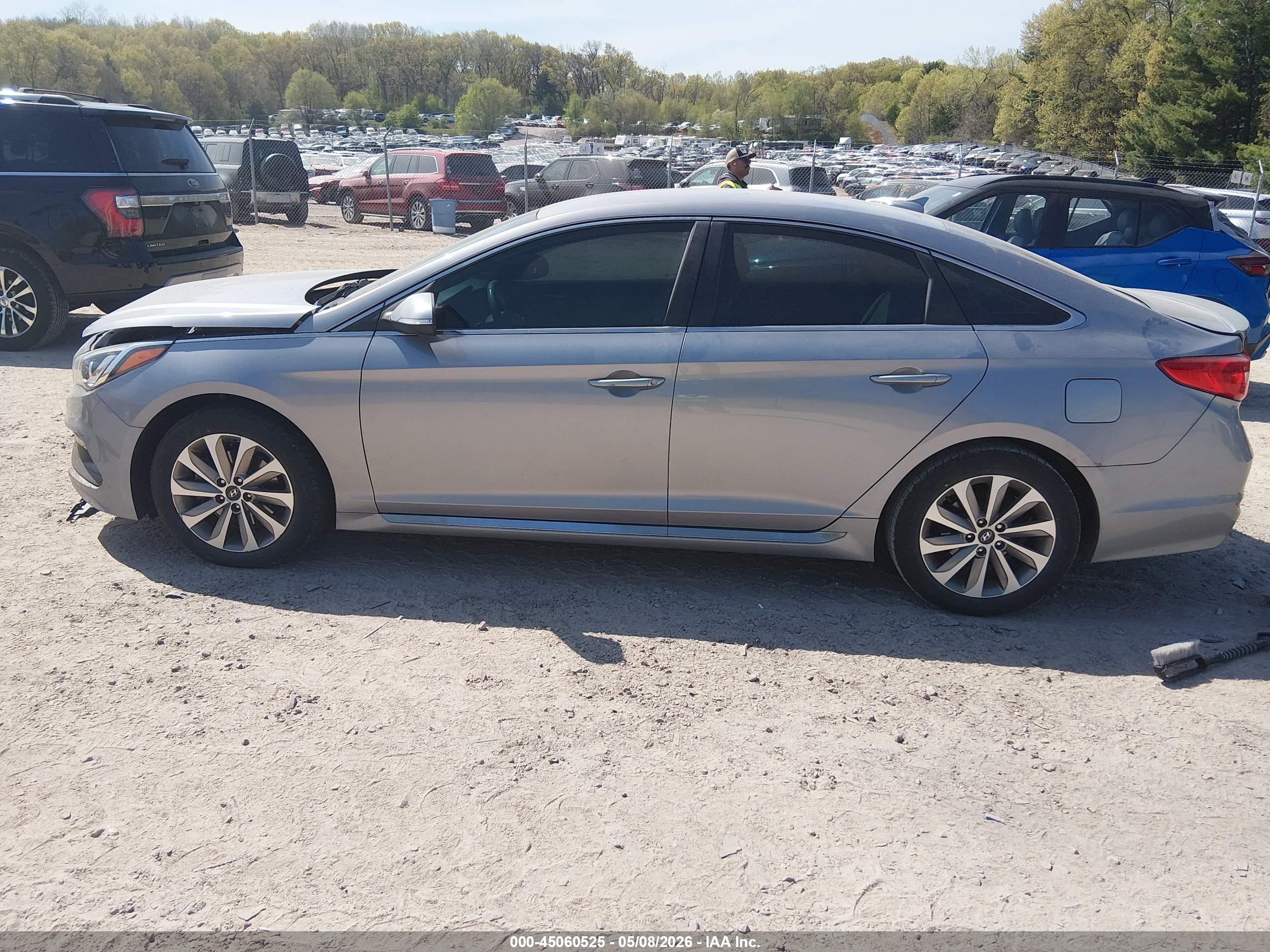 2015 Hyundai Sonata Sport Silver vin: 5NPE34AF6FH023771