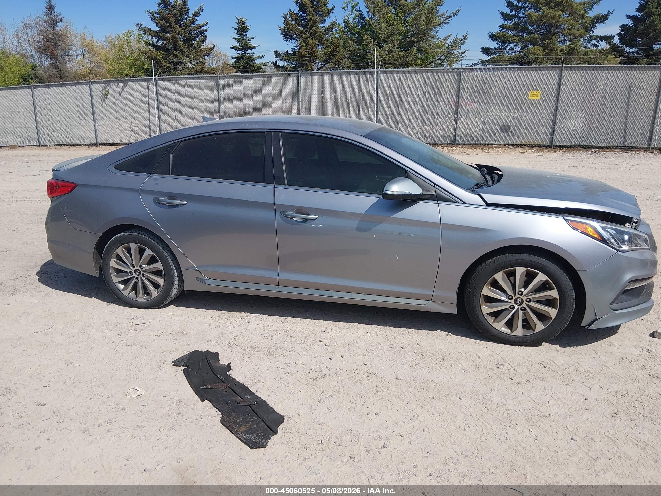 2015 Hyundai Sonata Sport Silver vin: 5NPE34AF6FH023771