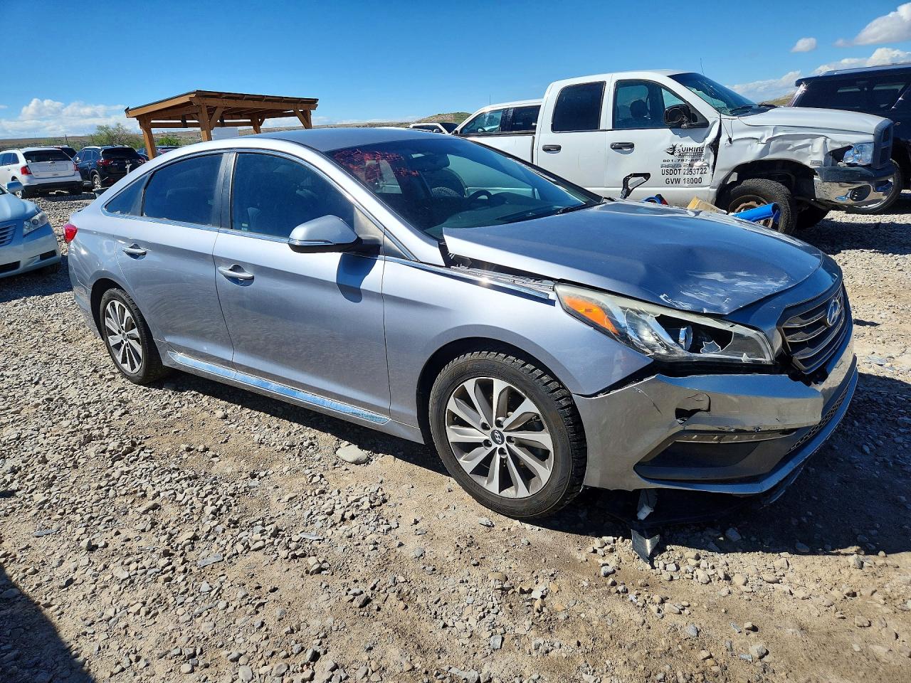 2015 Hyundai Sonata Sport Silver vin: 5NPE34AF6FH027805