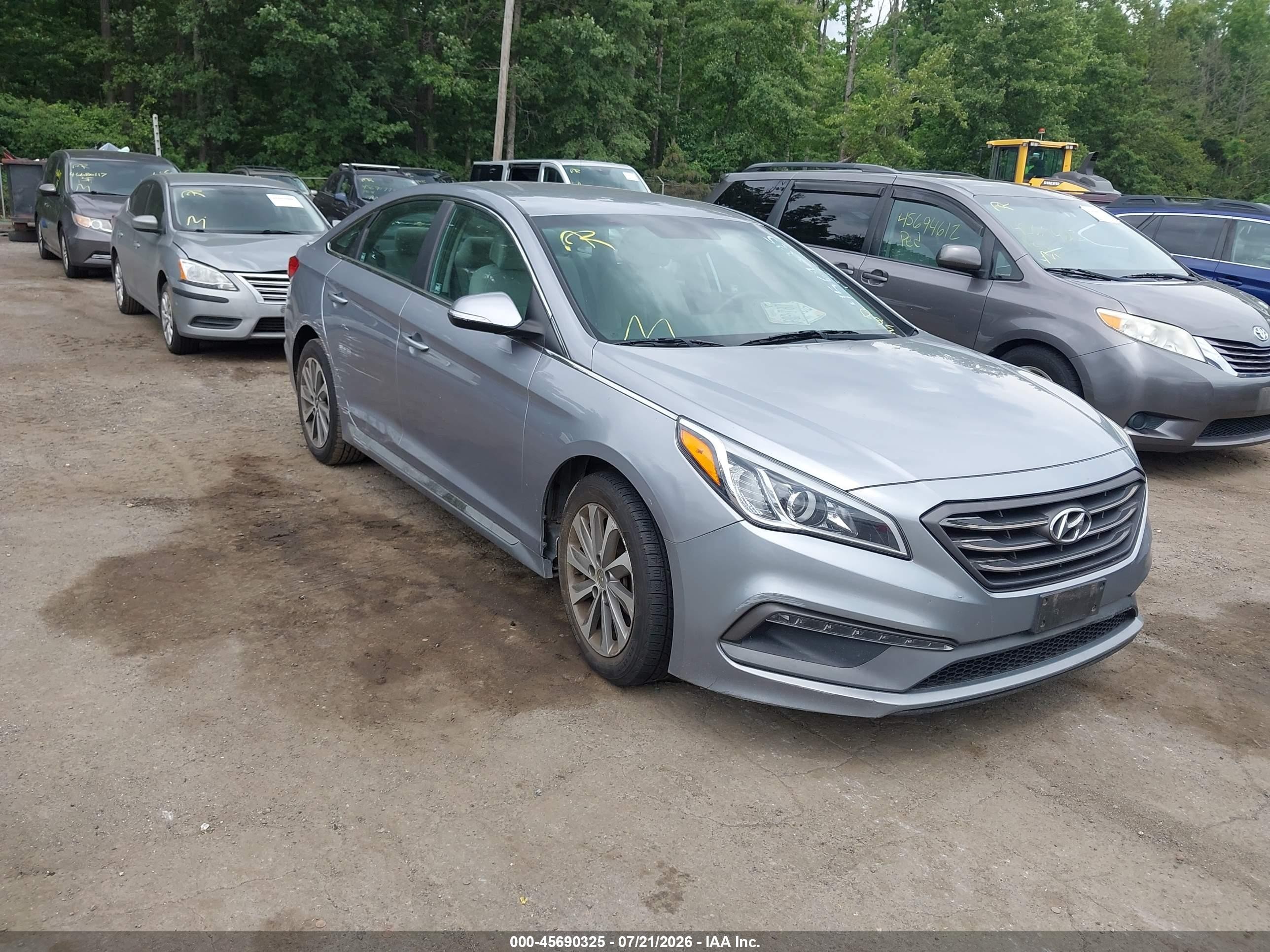2015 Hyundai Sonata Sport Gray vin: 5NPE34AF6FH027819