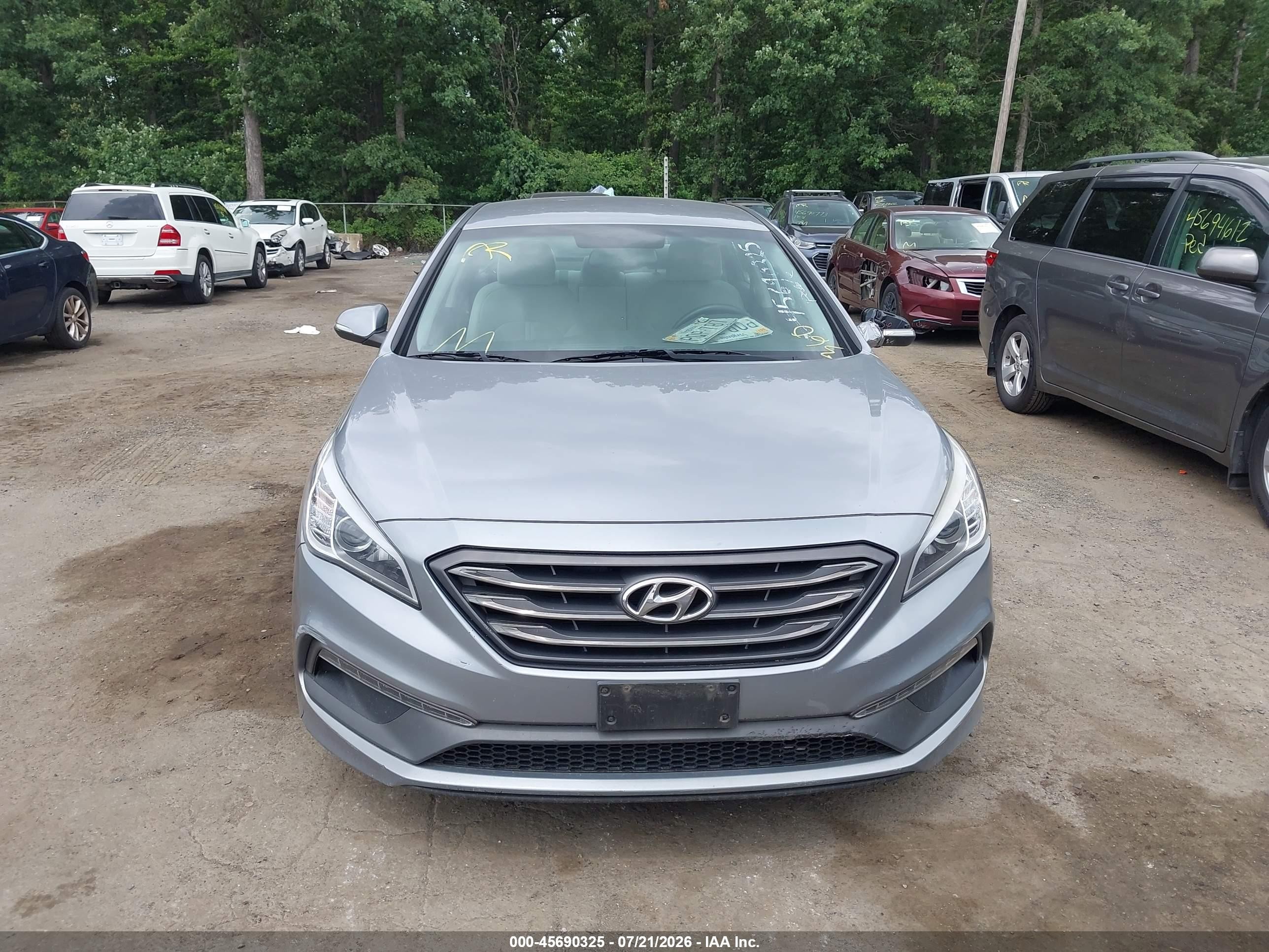 2015 Hyundai Sonata Sport Gray vin: 5NPE34AF6FH027819