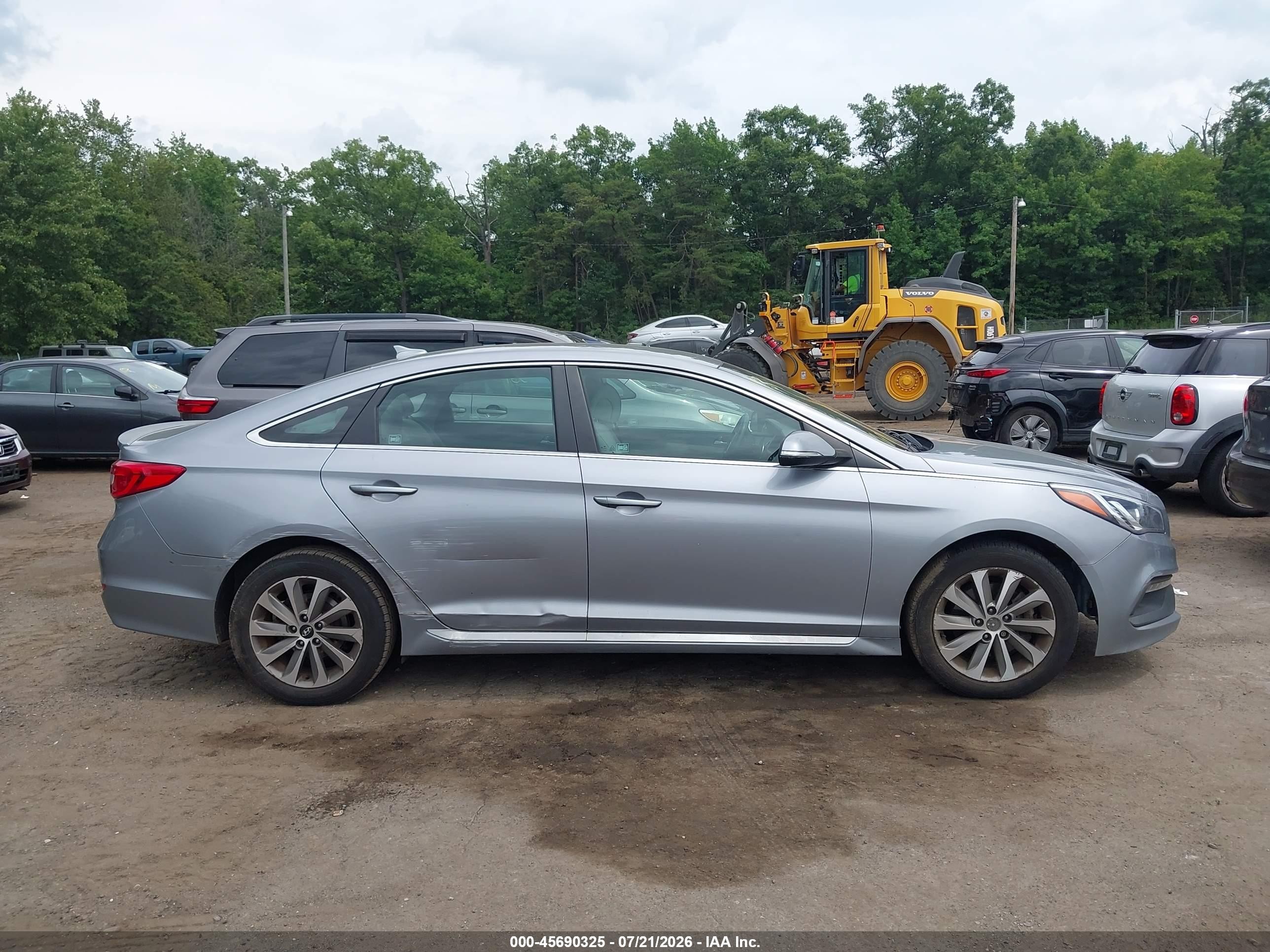 2015 Hyundai Sonata Sport Gray vin: 5NPE34AF6FH027819