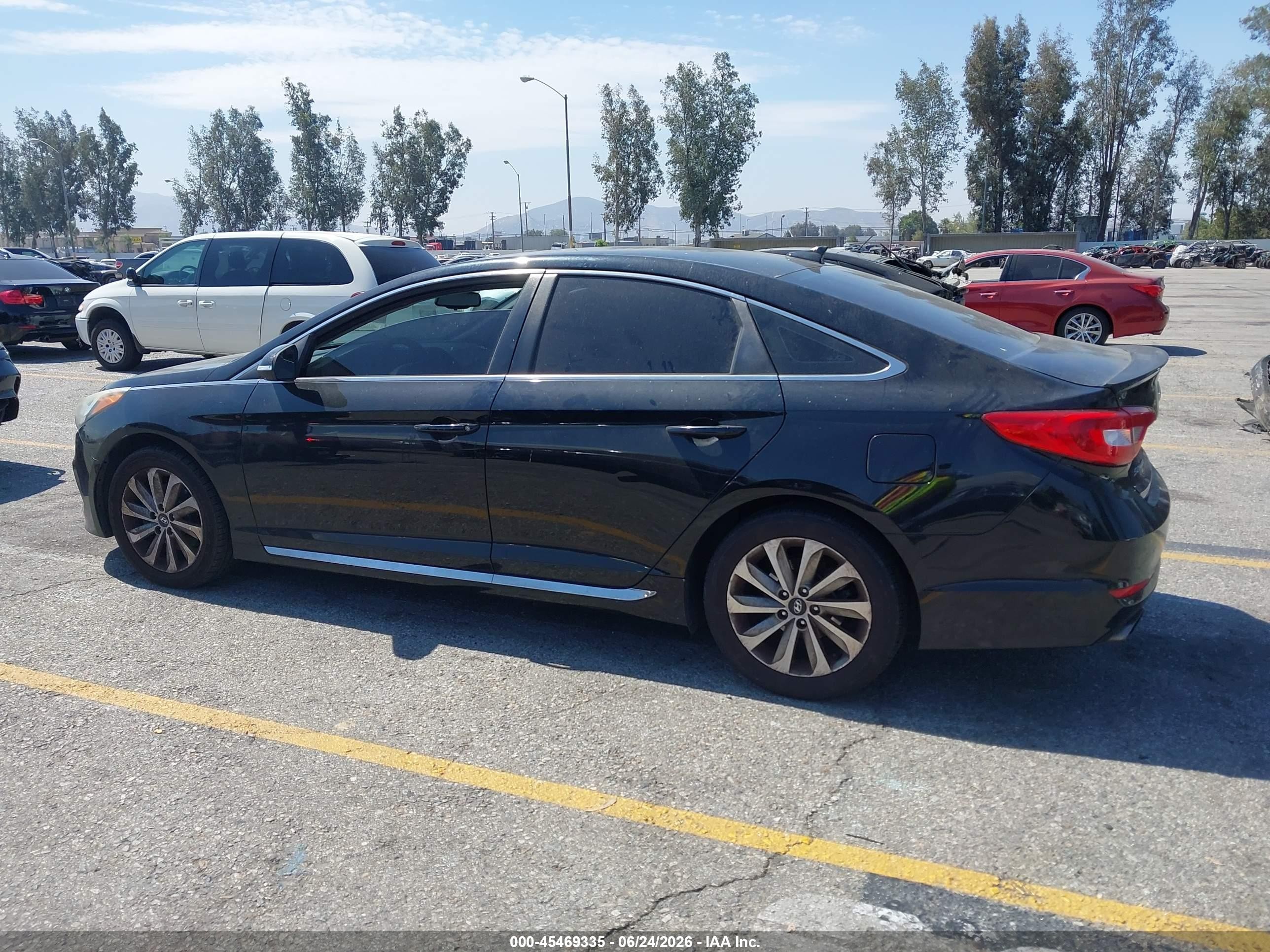 2015 Hyundai Sonata Sport Black vin: 5NPE34AF6FH029554