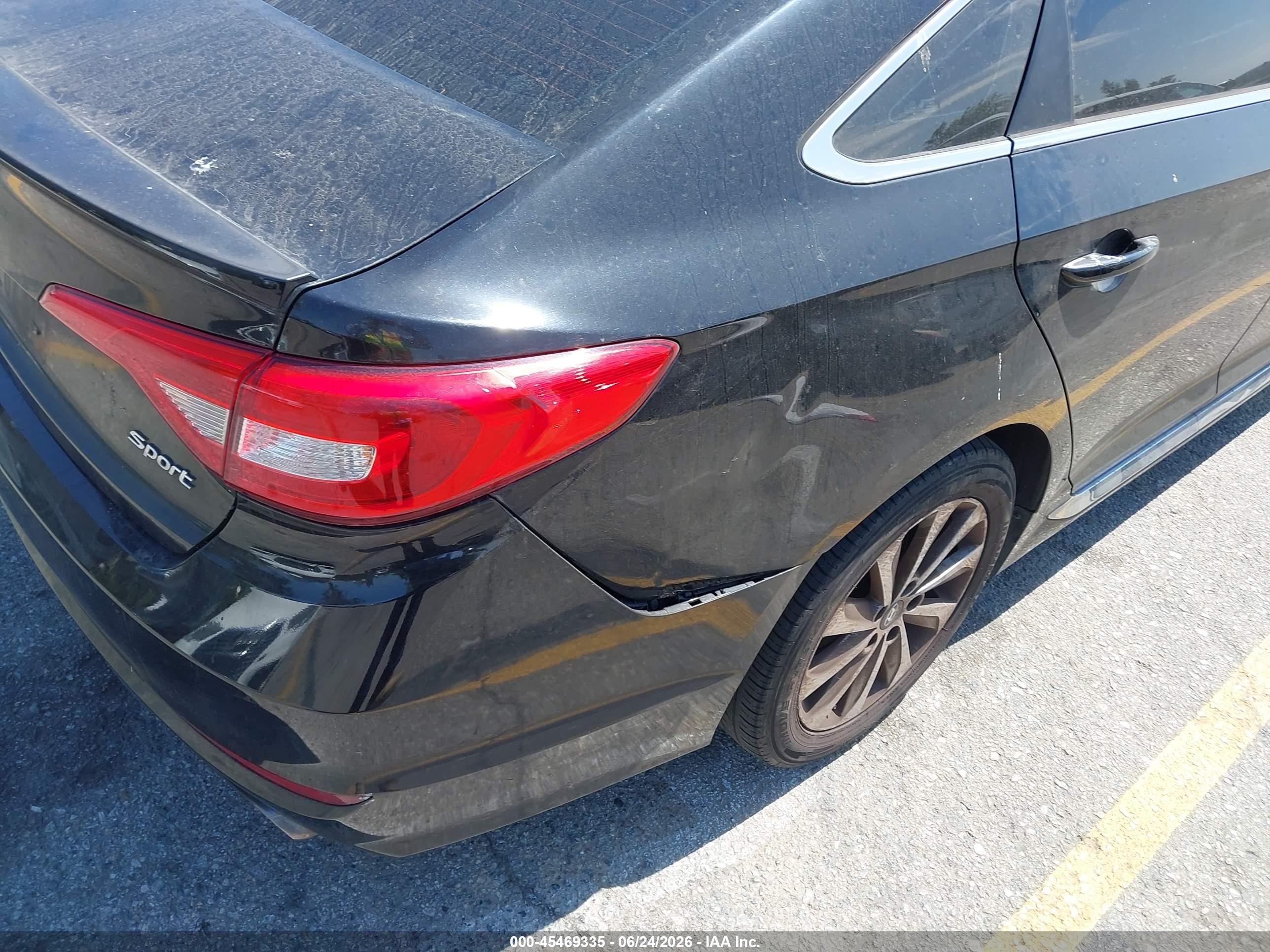 2015 Hyundai Sonata Sport Black vin: 5NPE34AF6FH029554