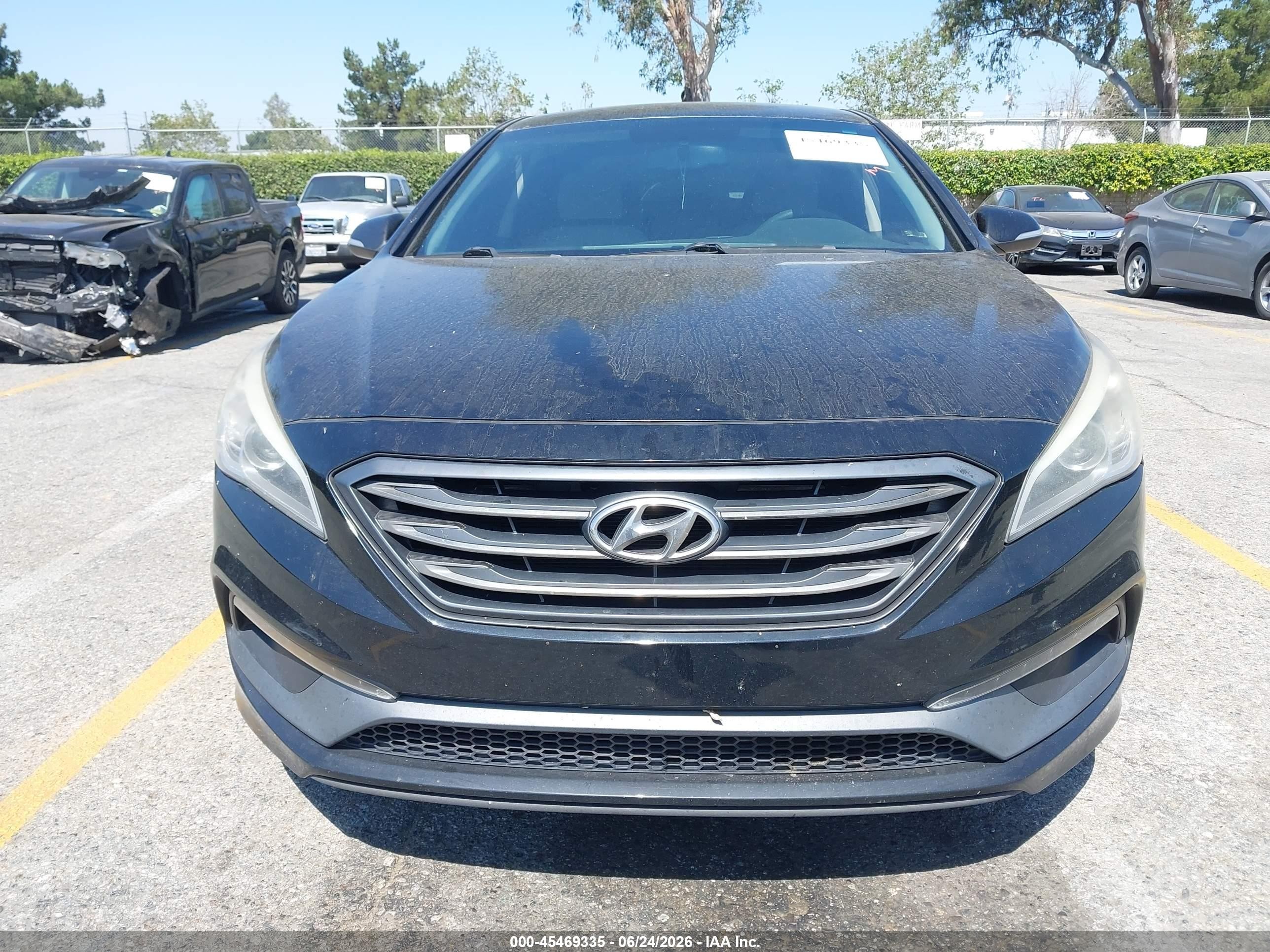 2015 Hyundai Sonata Sport Black vin: 5NPE34AF6FH029554
