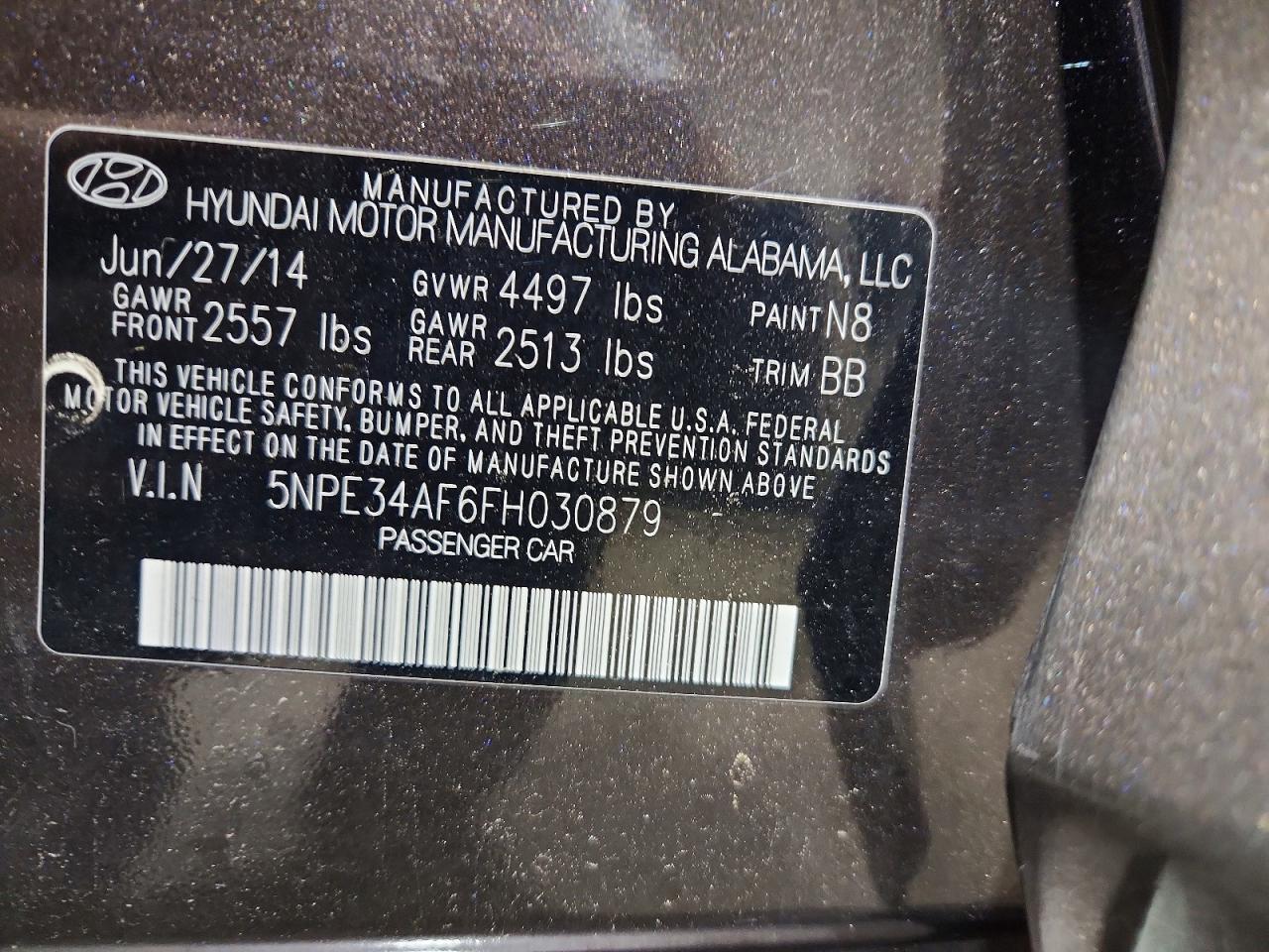 2015 Hyundai Sonata Limited Brown vin: 5NPE34AF6FH030879