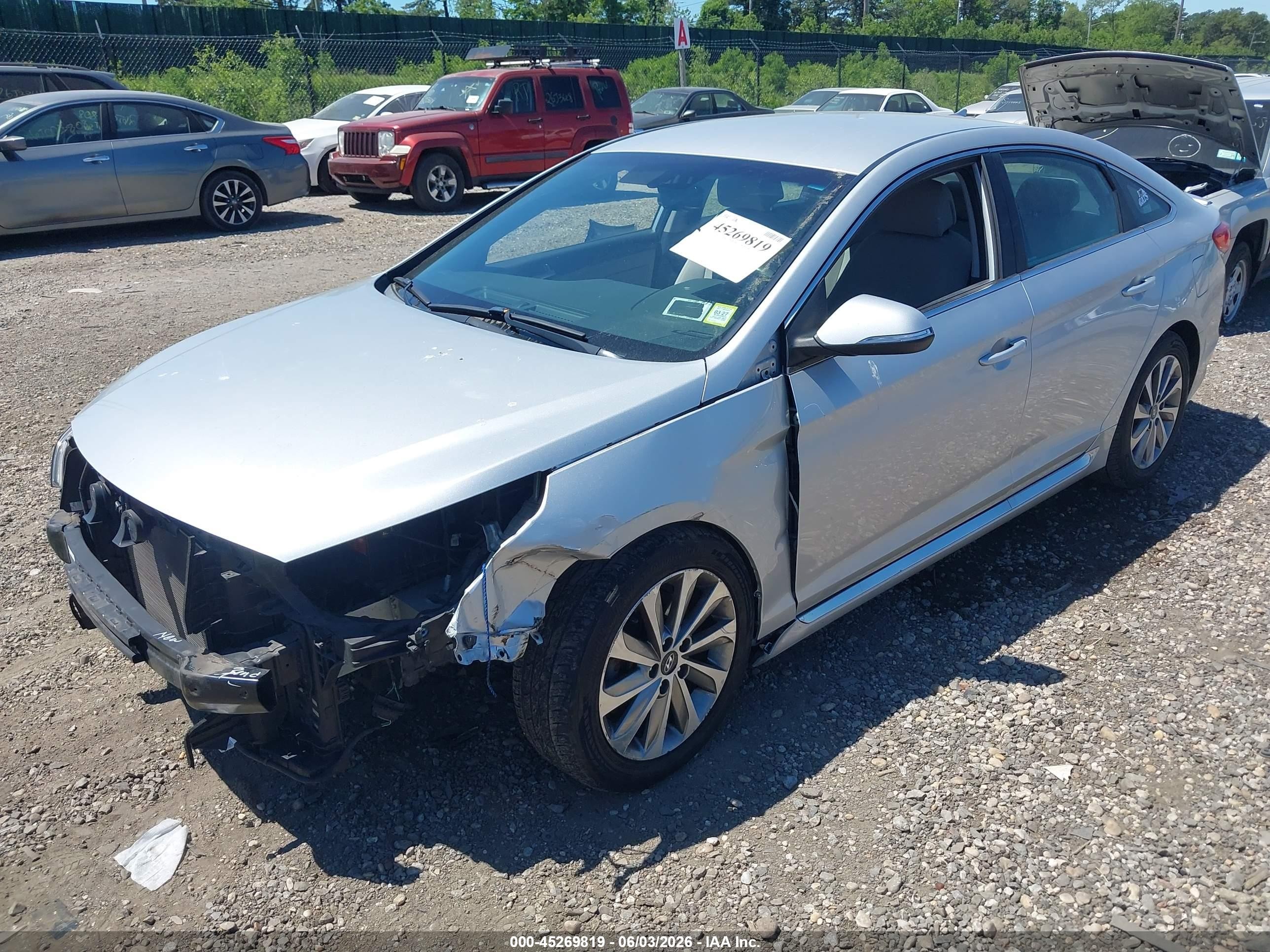 2015 Hyundai Sonata Sport Silver vin: 5NPE34AF6FH032759
