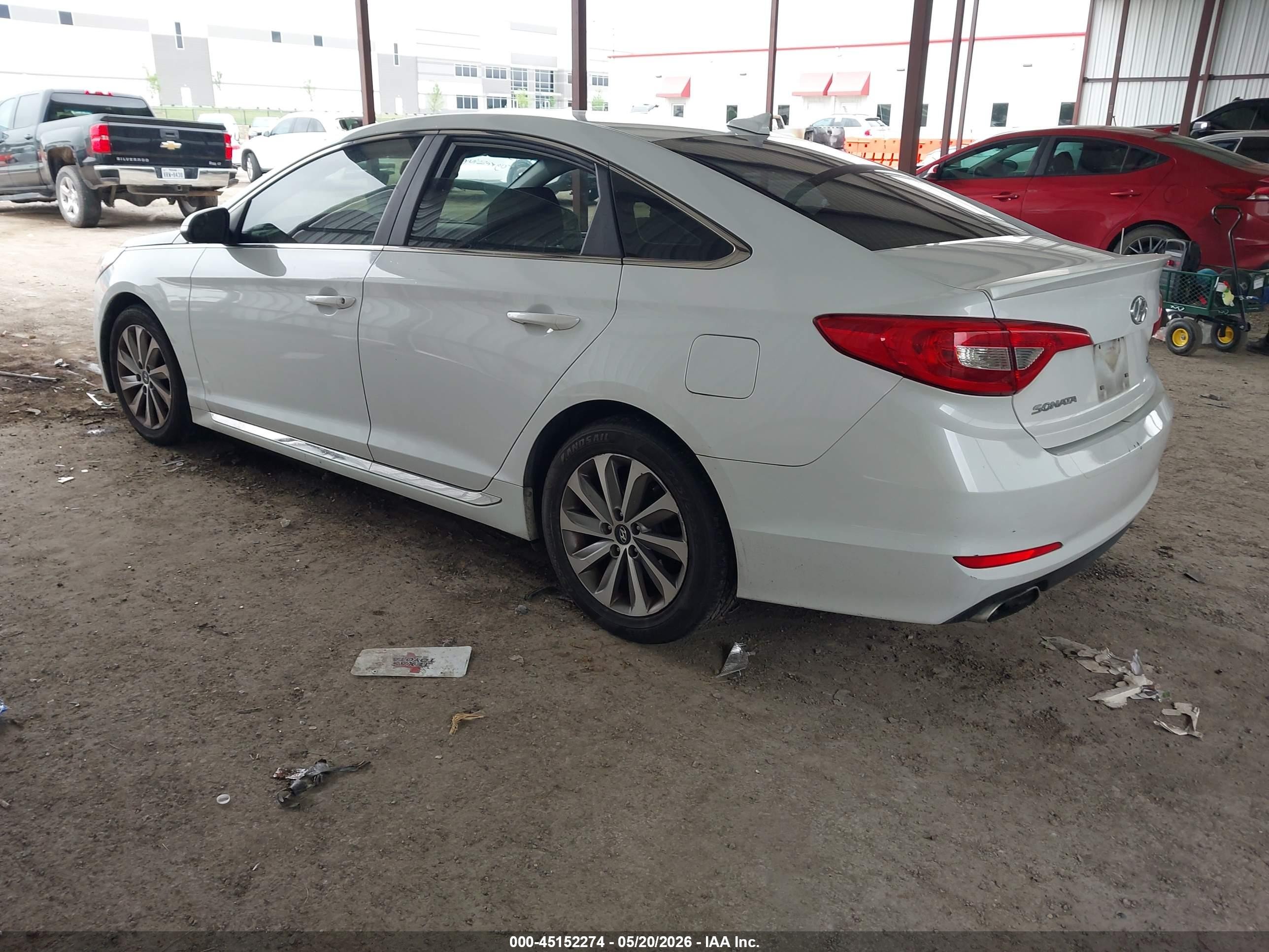 2015 Hyundai Sonata Sport White vin: 5NPE34AF6FH044684