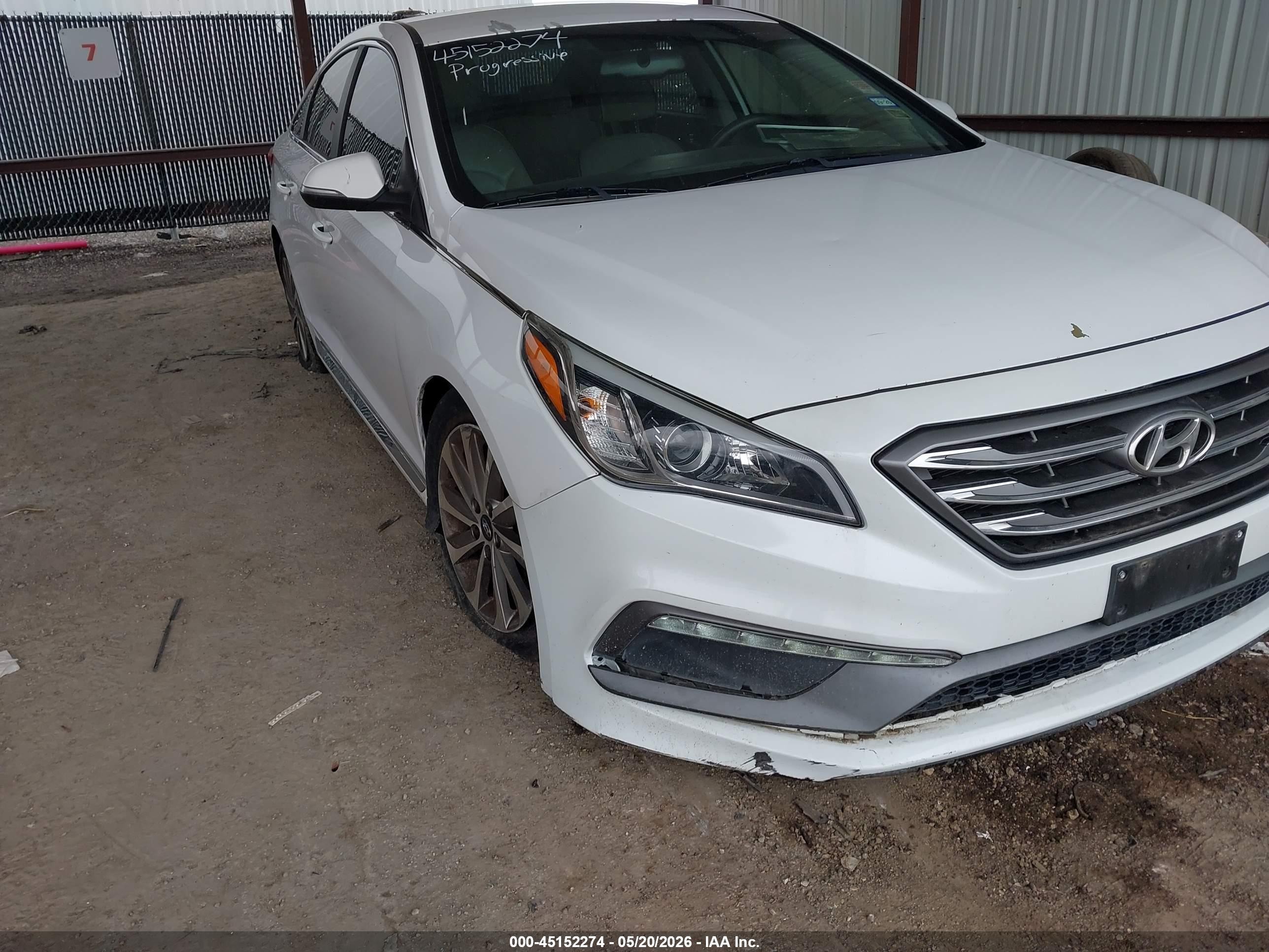 2015 Hyundai Sonata Sport White vin: 5NPE34AF6FH044684
