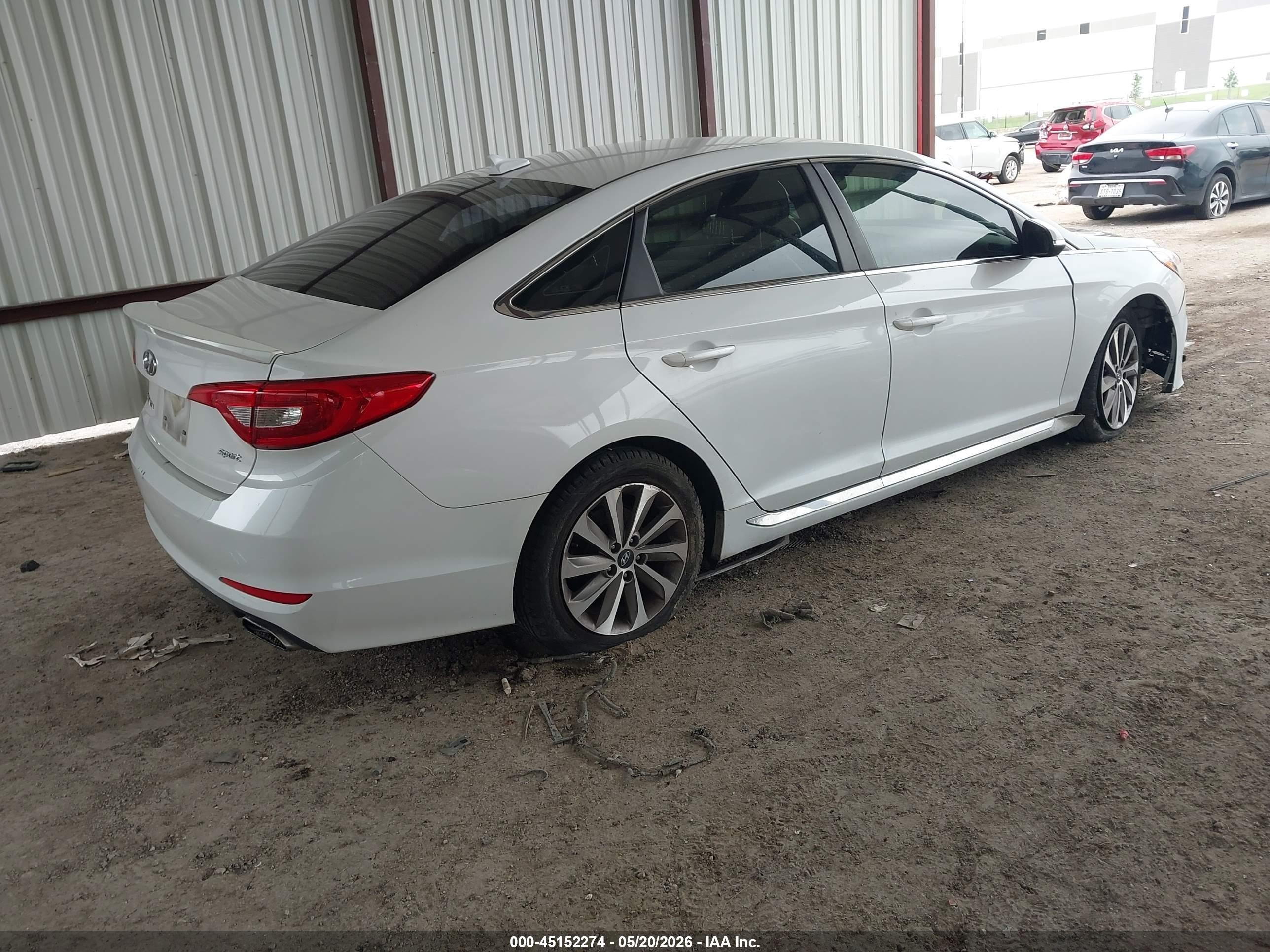 2015 Hyundai Sonata Sport White vin: 5NPE34AF6FH044684