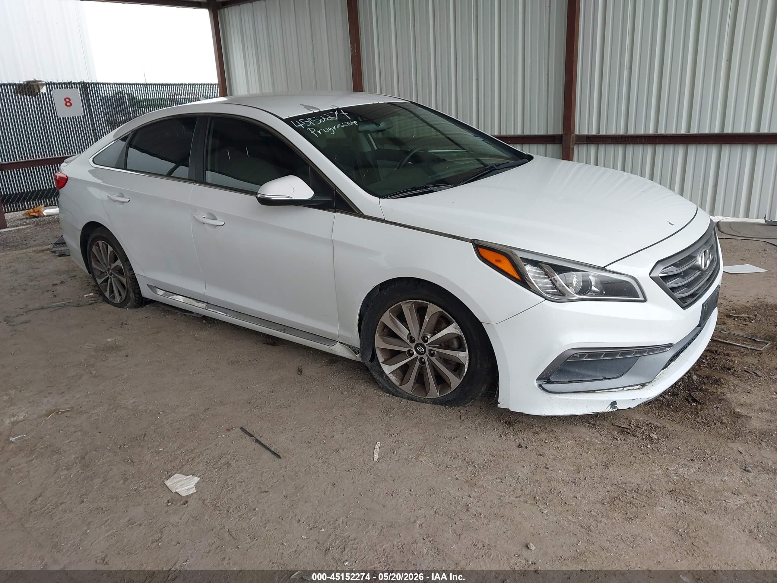 2015 Hyundai Sonata Sport White vin: 5NPE34AF6FH044684