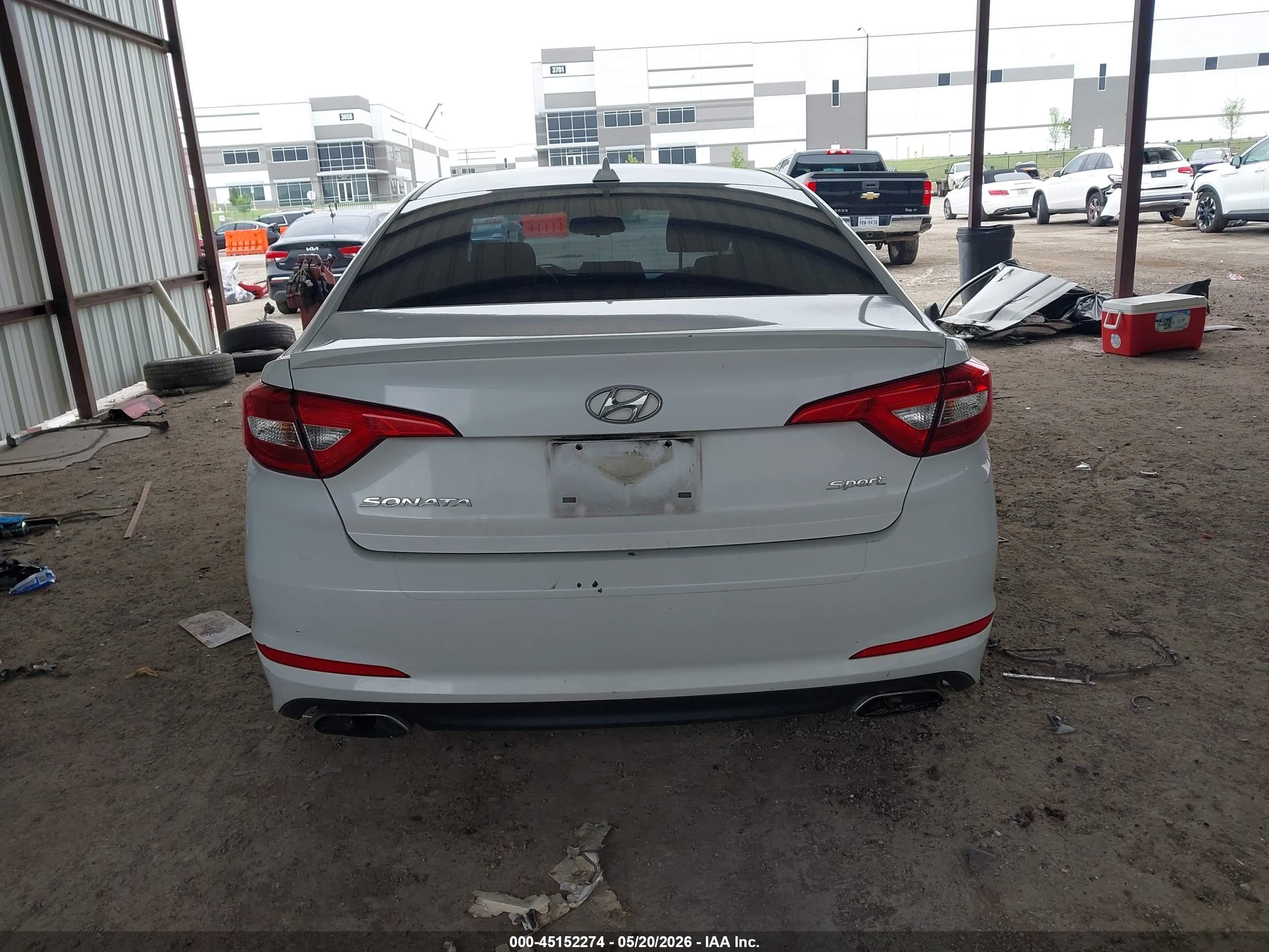 2015 Hyundai Sonata Sport White vin: 5NPE34AF6FH044684