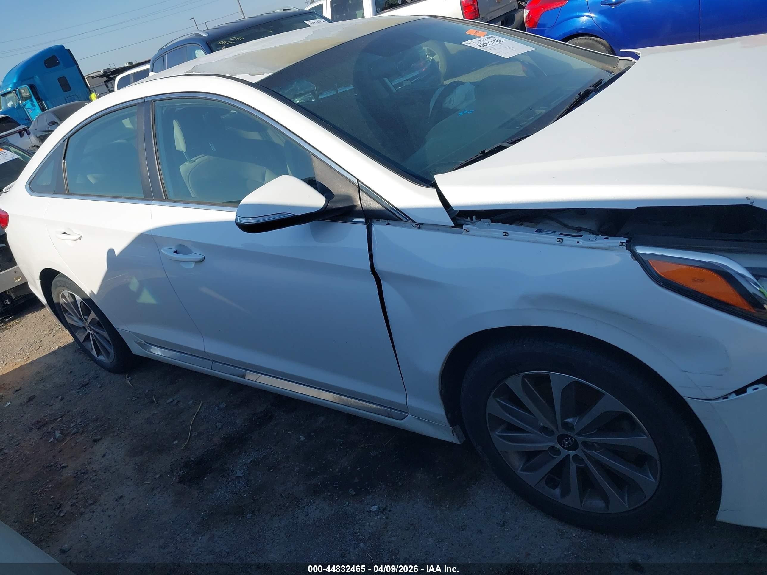 2015 Hyundai Sonata Sport White vin: 5NPE34AF6FH046645