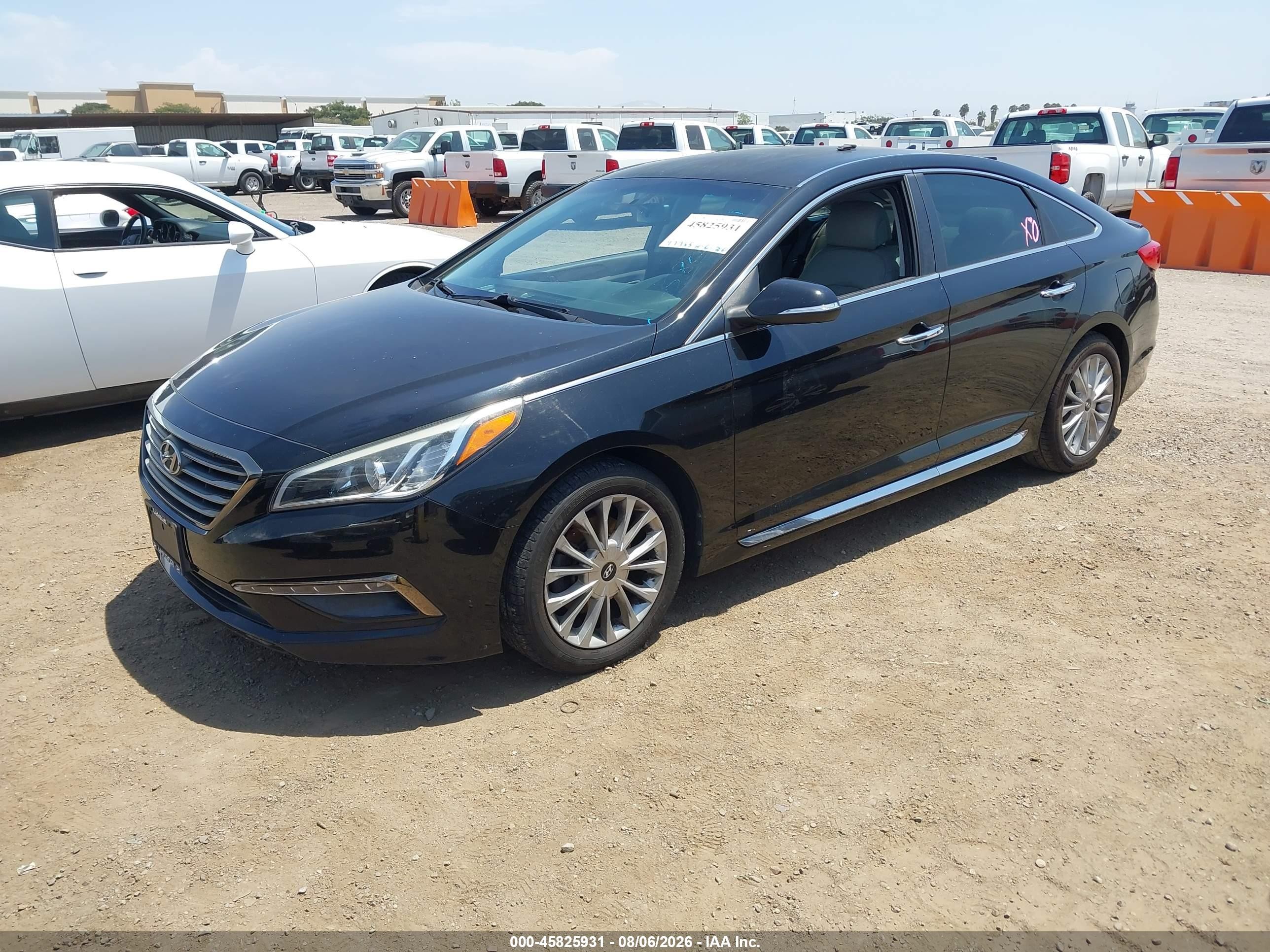 2015 Hyundai Sonata Limited Black vin: 5NPE34AF6FH050047