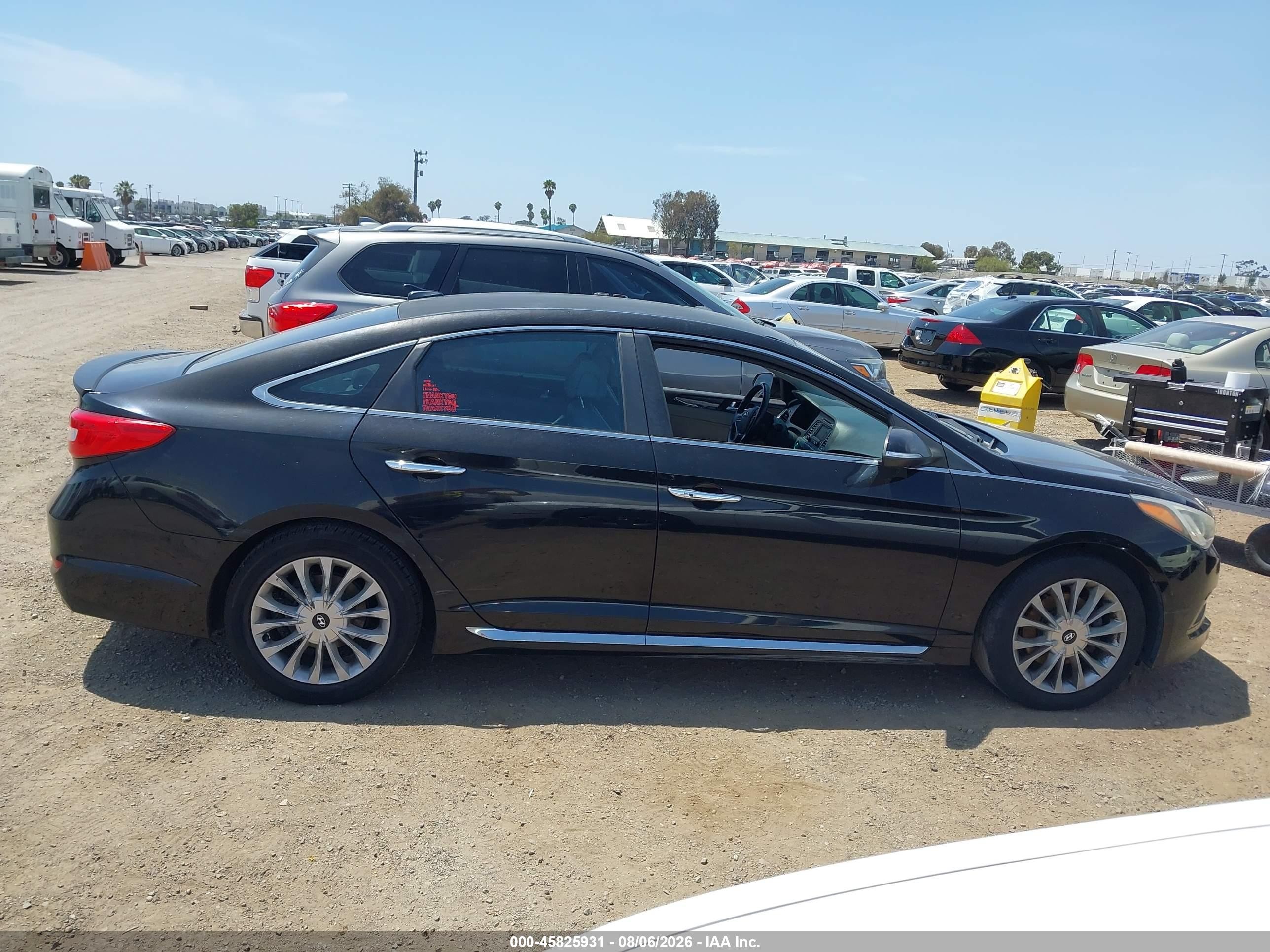 2015 Hyundai Sonata Limited Black vin: 5NPE34AF6FH050047
