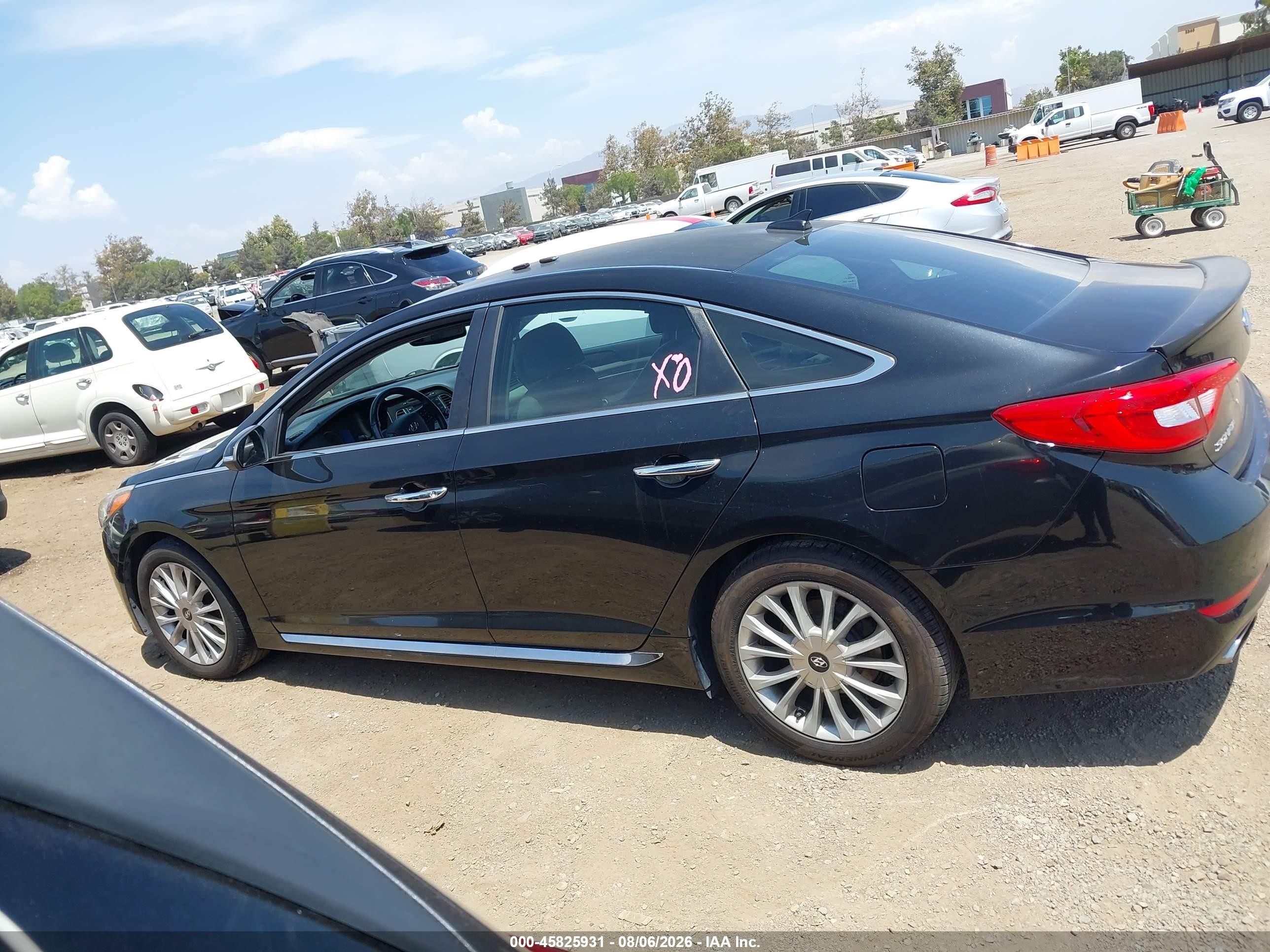 2015 Hyundai Sonata Limited Black vin: 5NPE34AF6FH050047