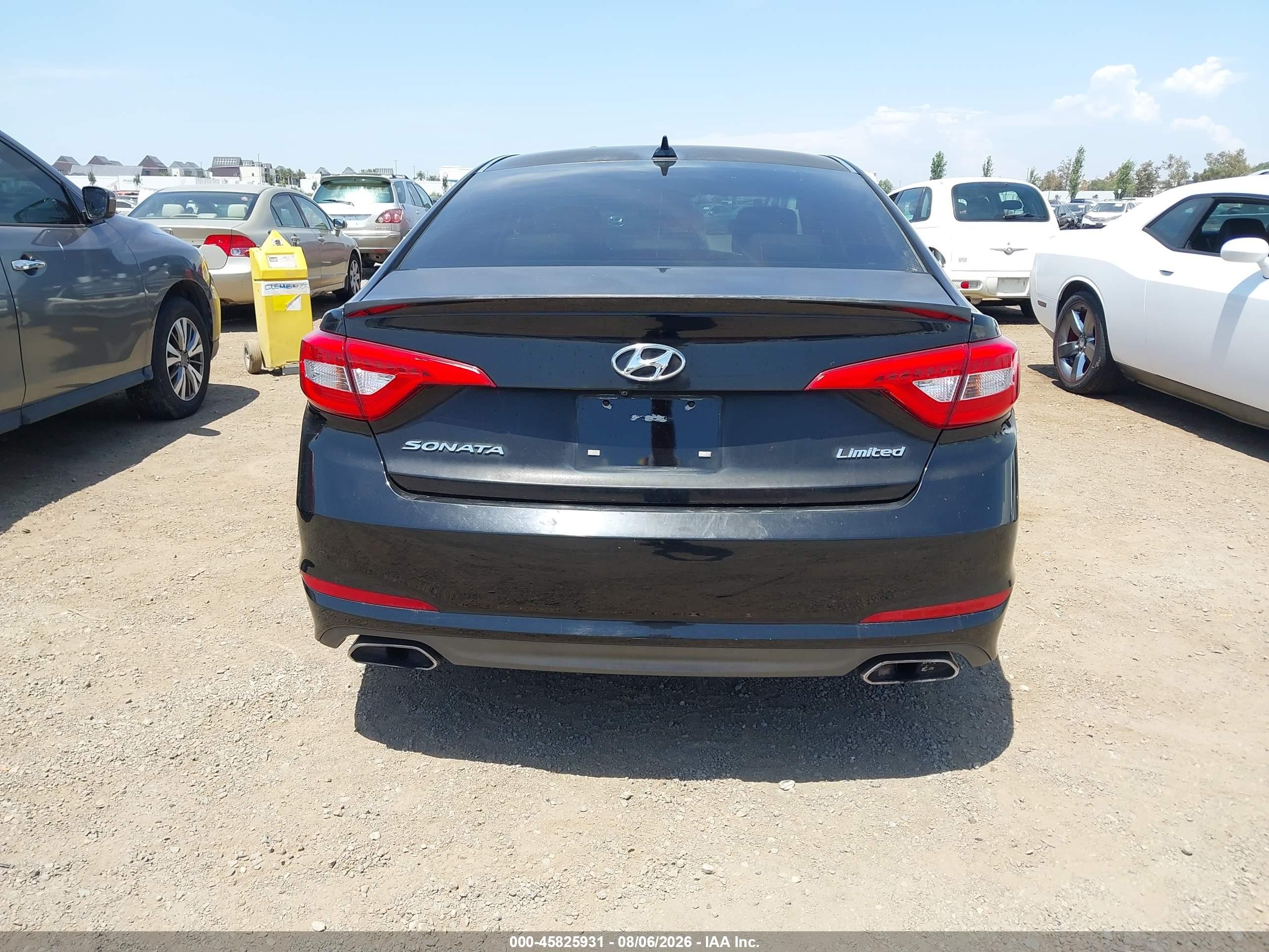 2015 Hyundai Sonata Limited Black vin: 5NPE34AF6FH050047